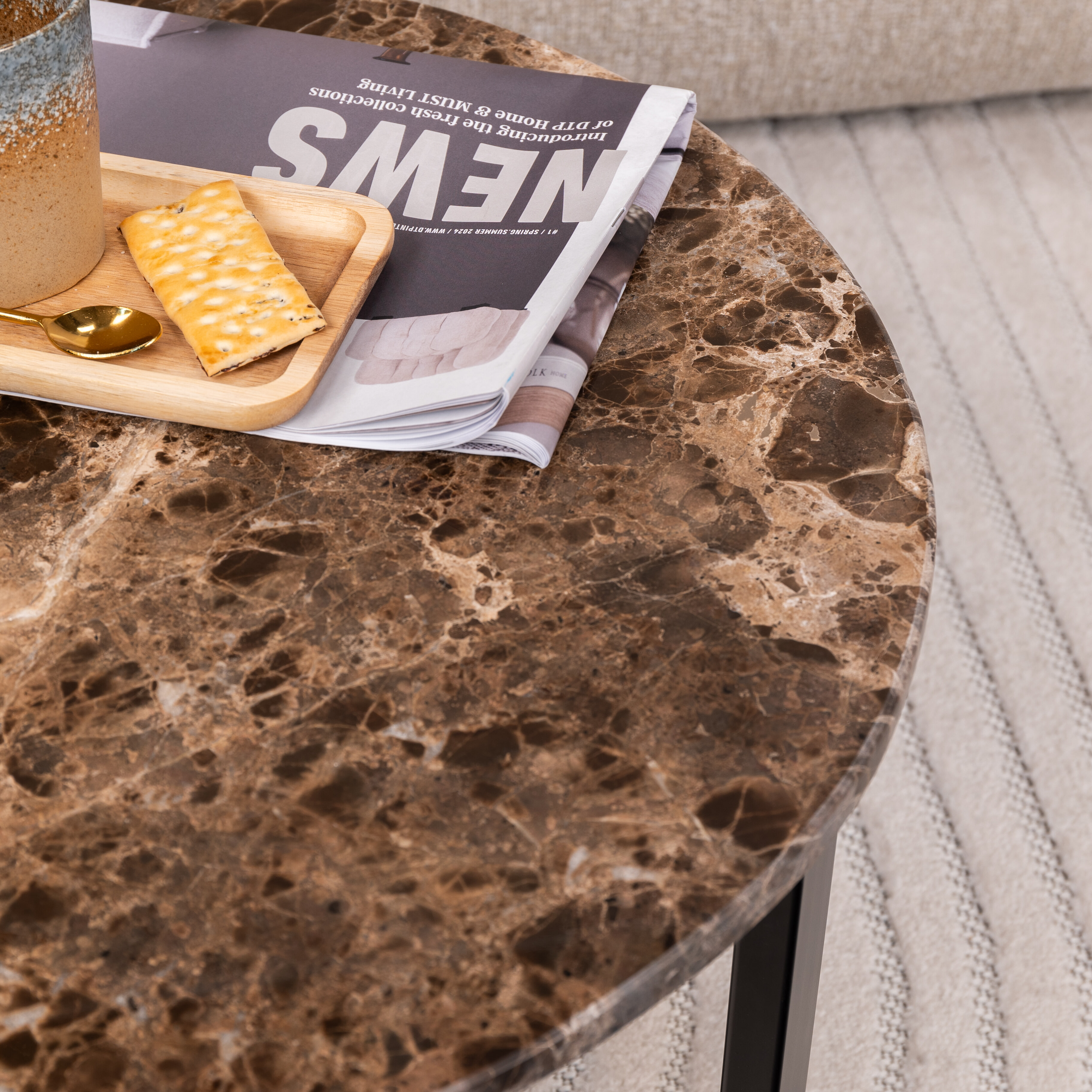 Sohome Ronde Salontafel 'Seven' Marmer, 60cm