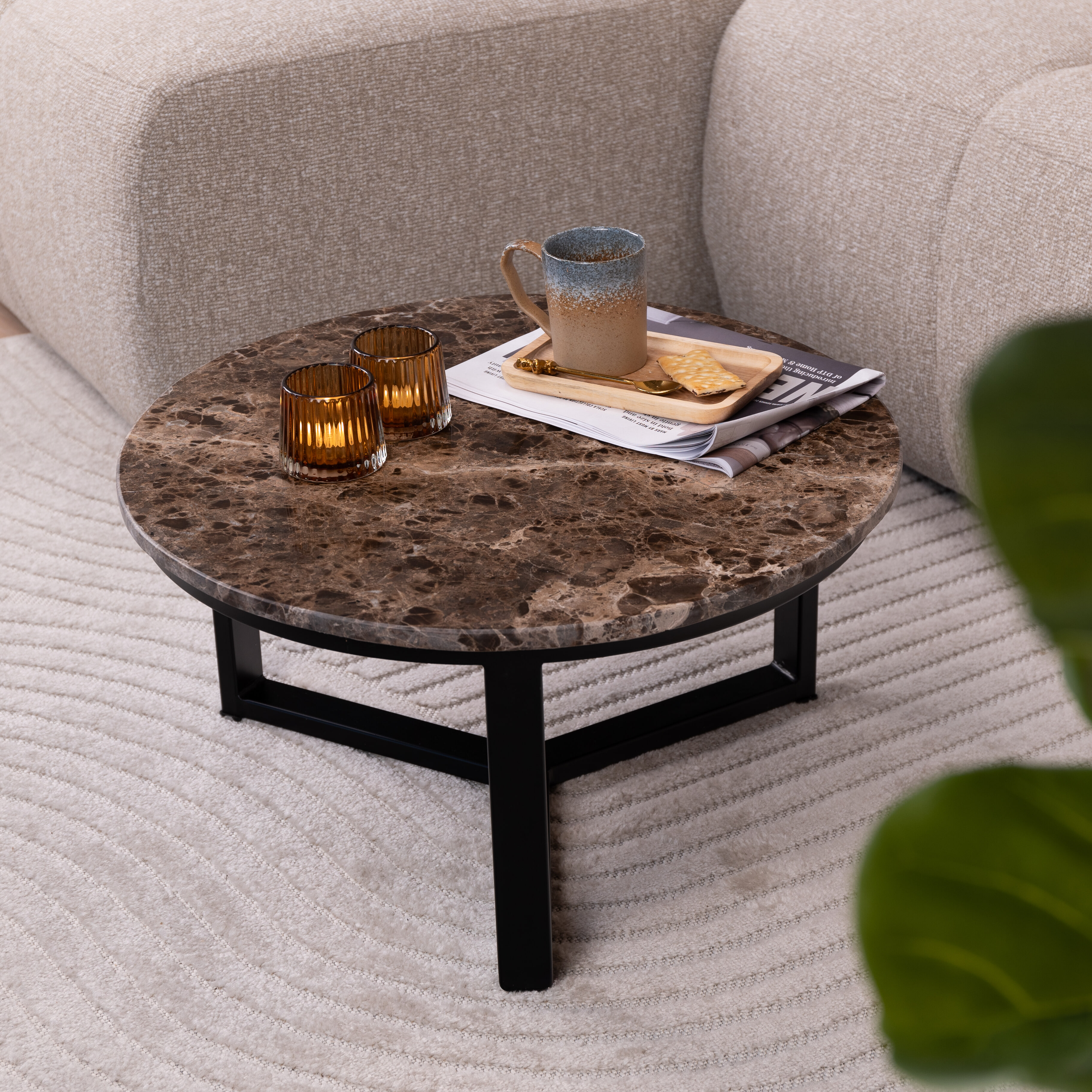 Sohome Ronde Salontafel 'Seven' Marmer, 60cm
