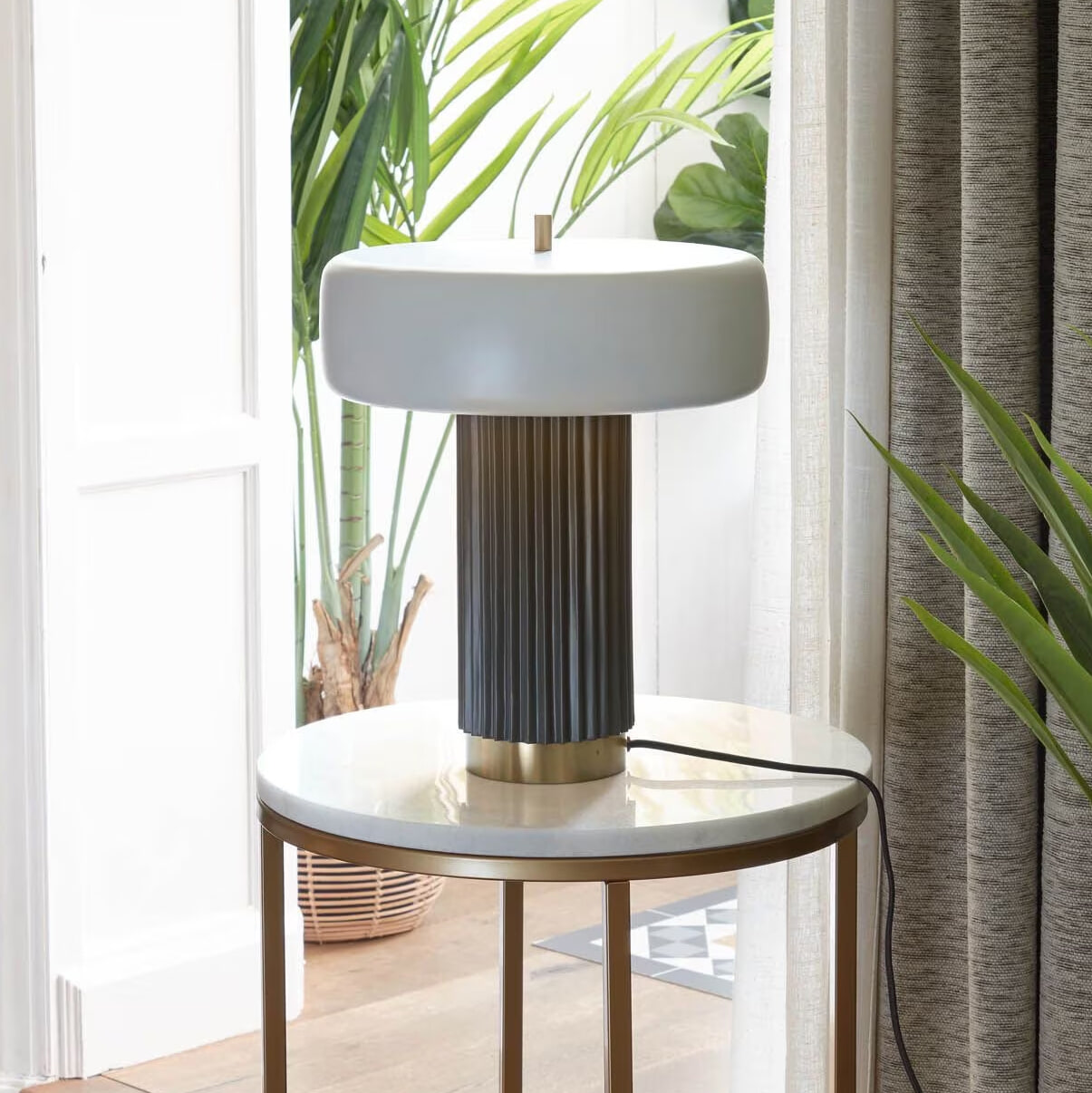 Kave Home Tafellamp Serenella Metaal en glas - Groen