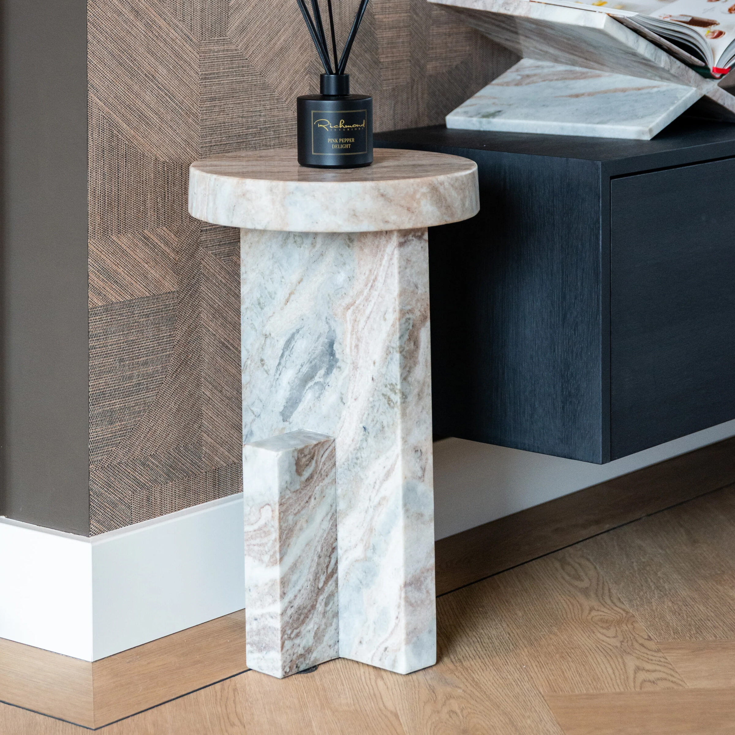 Richmond Ronde Bijzettafel 'Sion' Marmer, 30cm