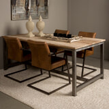 Tower Living Industriële Eettafel 'Venetië' Teak, maat 240 x 100cm