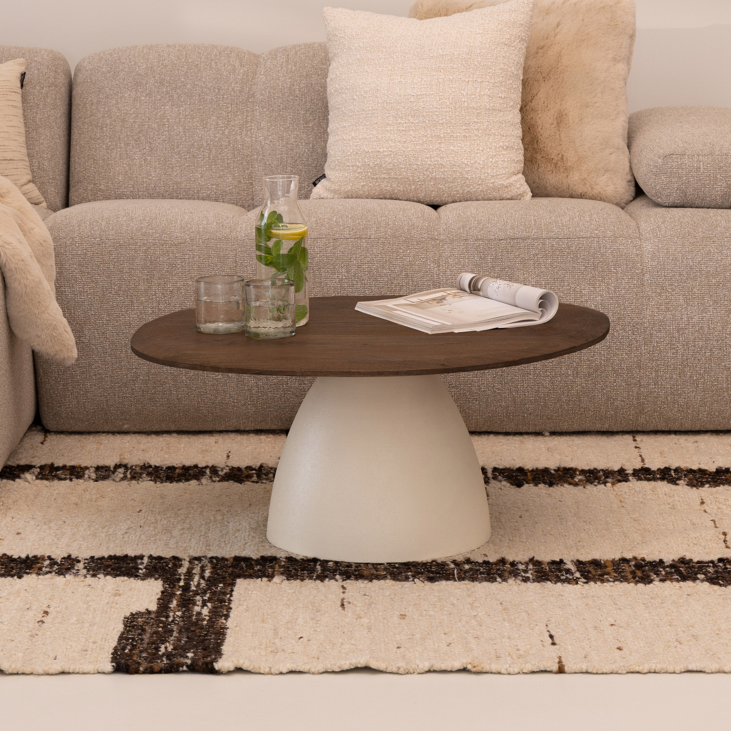 Sohome Organische Salontafel 'Madin' Mangohout, 86cm