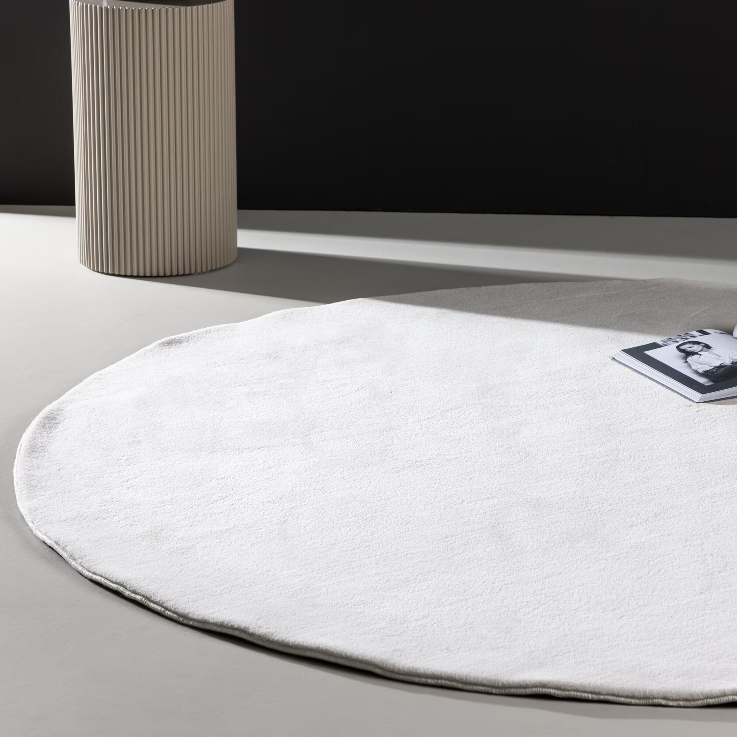 Nohr Rond Vloerkleed 'Shimika' 200cm, kleur Wit