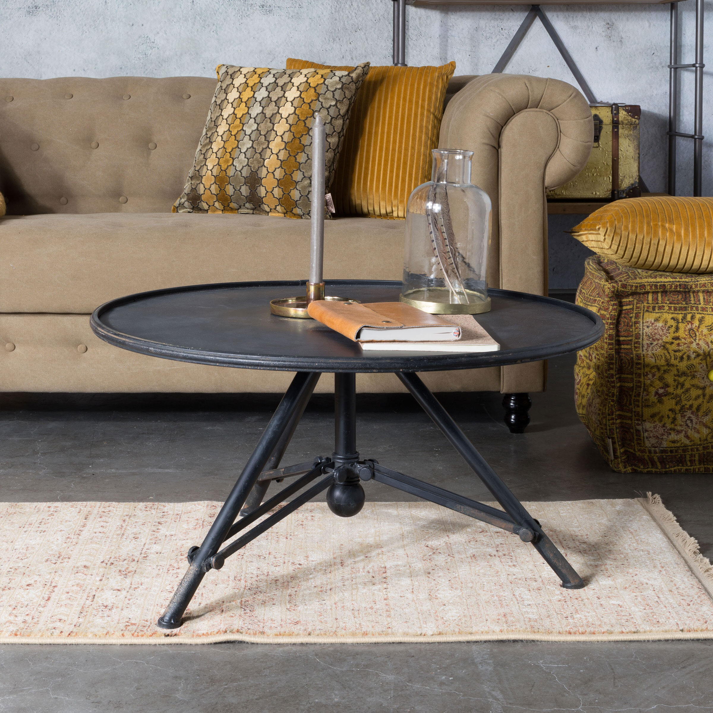 Dutchbone Vloerkleed 'Shisha' 200 x 295cm, kleur Desert Dutchbone Vloerkleed 'Shisha' 200 x 295cm, kleur Desert