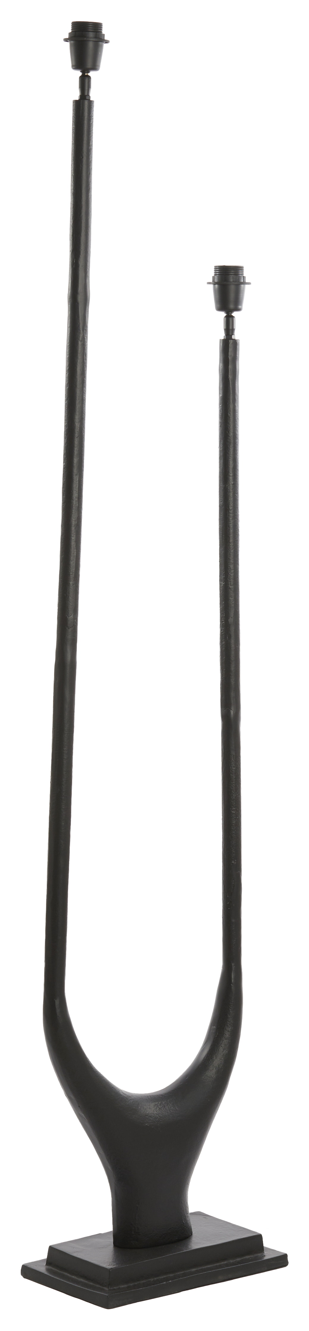 Light & Living Vloerlamp 'Gavi' 2-Lamps, kleur Mat Zwart (excl. kap)