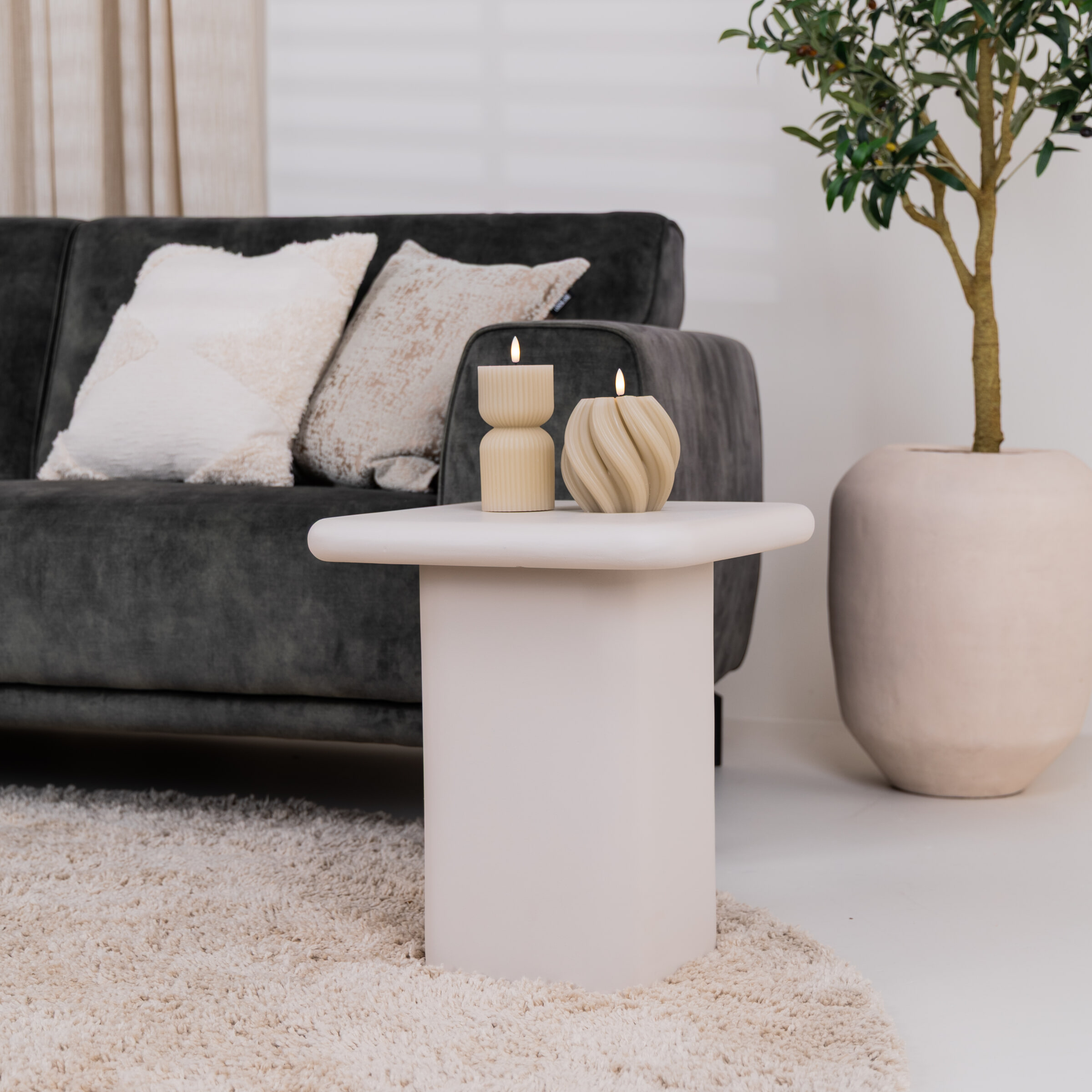 By-Boo Bijzettafel 'Siminto' kleur Beige