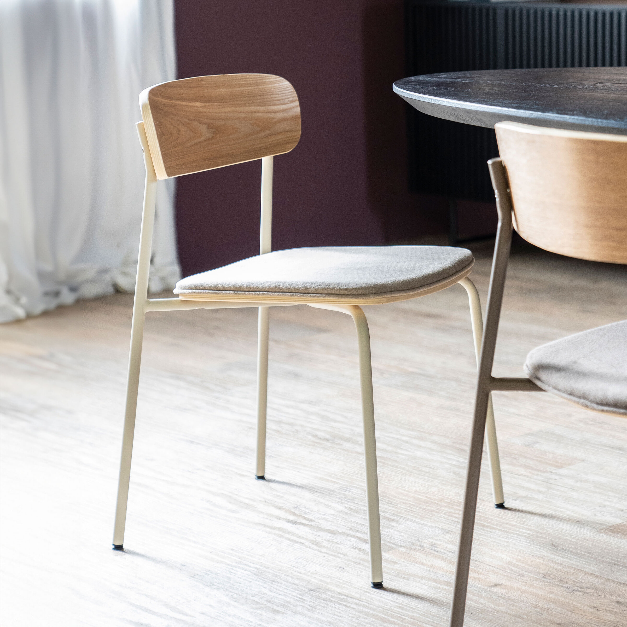 By-Boo Eetkamerstoel 'Skola' kleur Beige