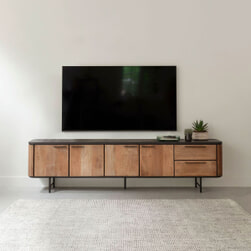 DTP Home TV-meubel 'Soho' Teakhout en mortex, 230cm