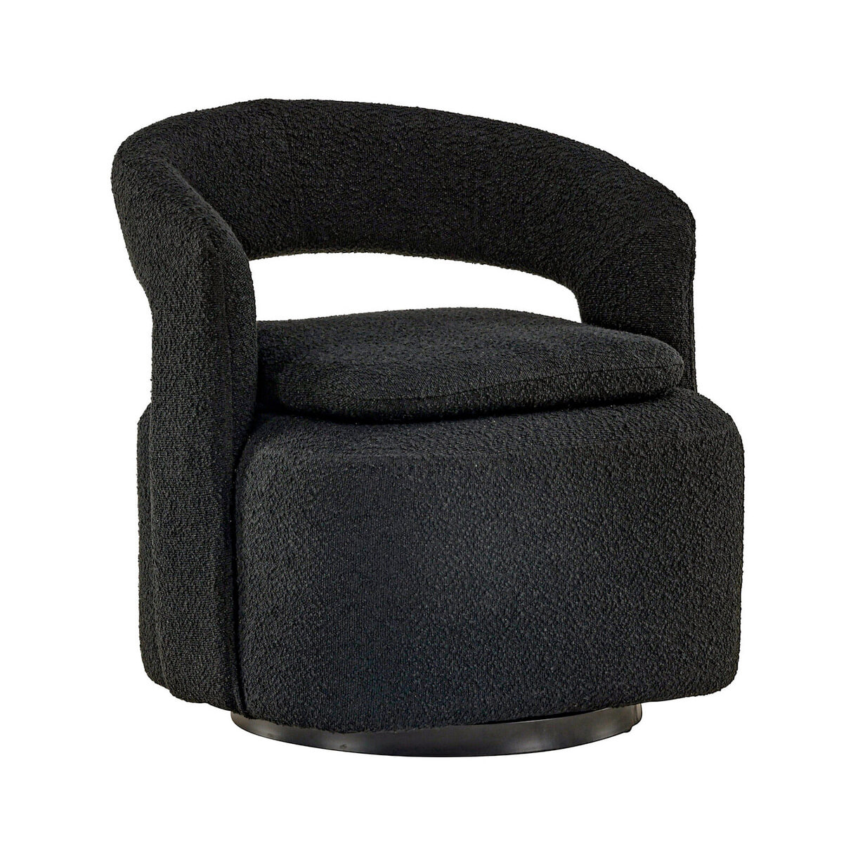 Nohr Fauteuil 'Soledad' Bouclé, kleur Zwart