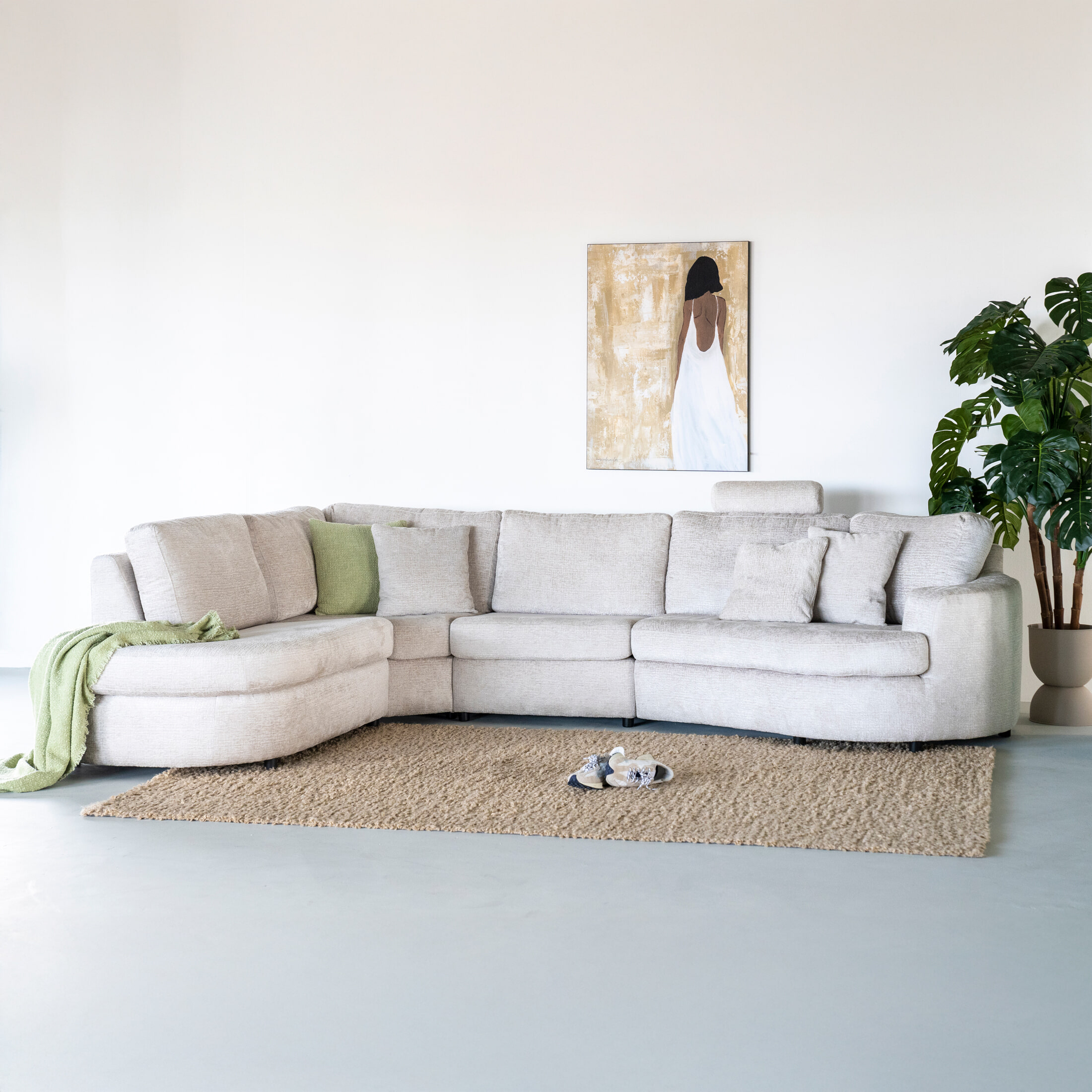 SEVN Hoekbank 'Soof' Links, kleur Beige