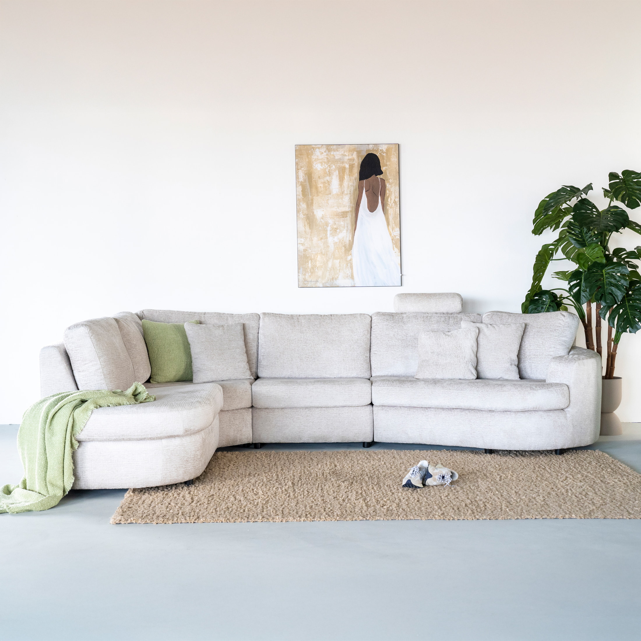 SEVN Hoekbank 'Soof' Links, kleur Beige
