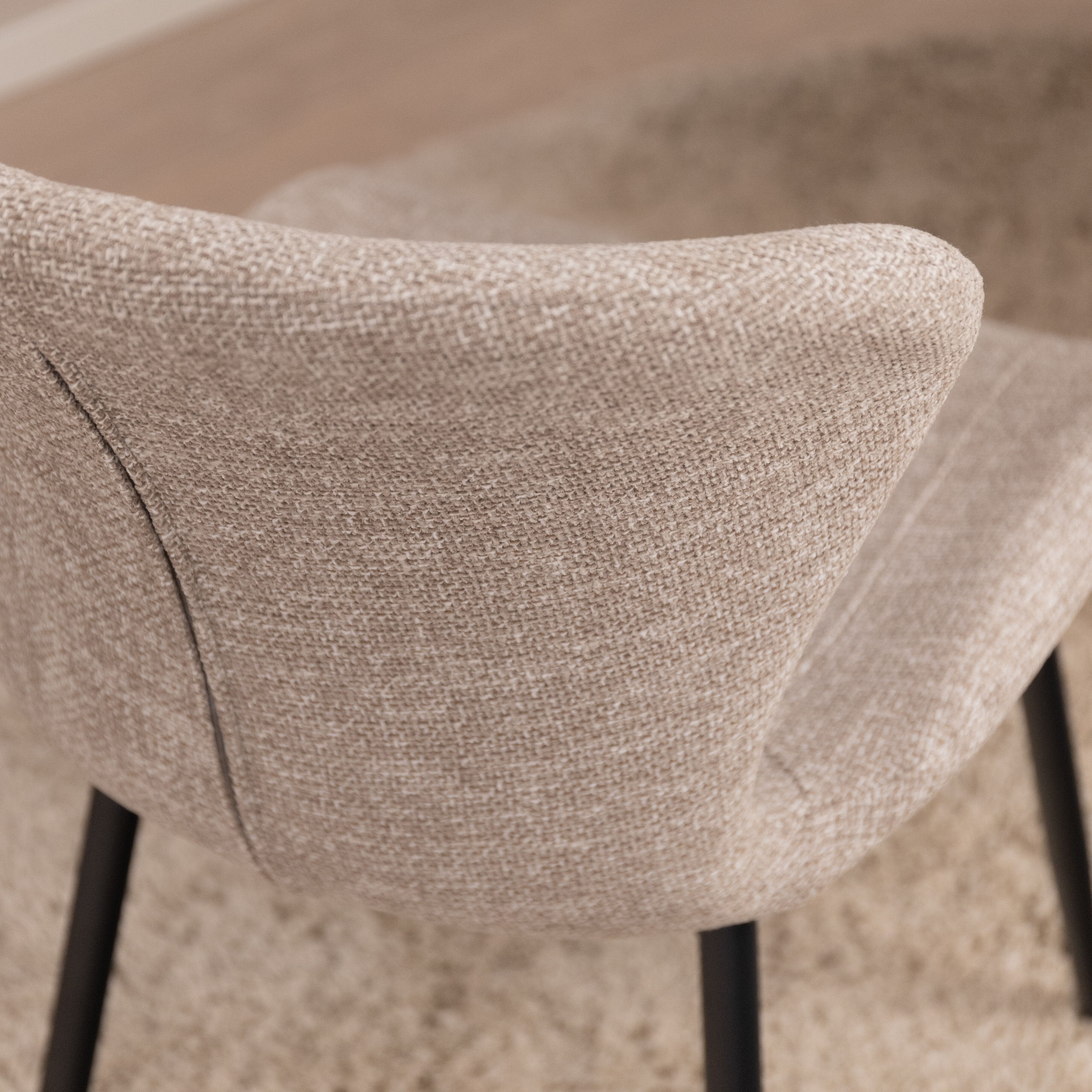 By-Boo Eetkamerstoel 'Spinner' kleur Taupe