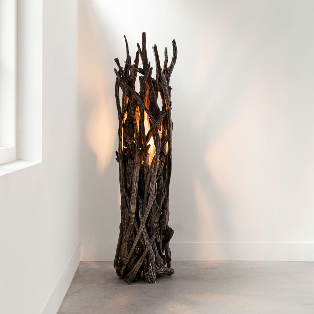 MUST Living Vloerlamp 'Spot' Teakhout