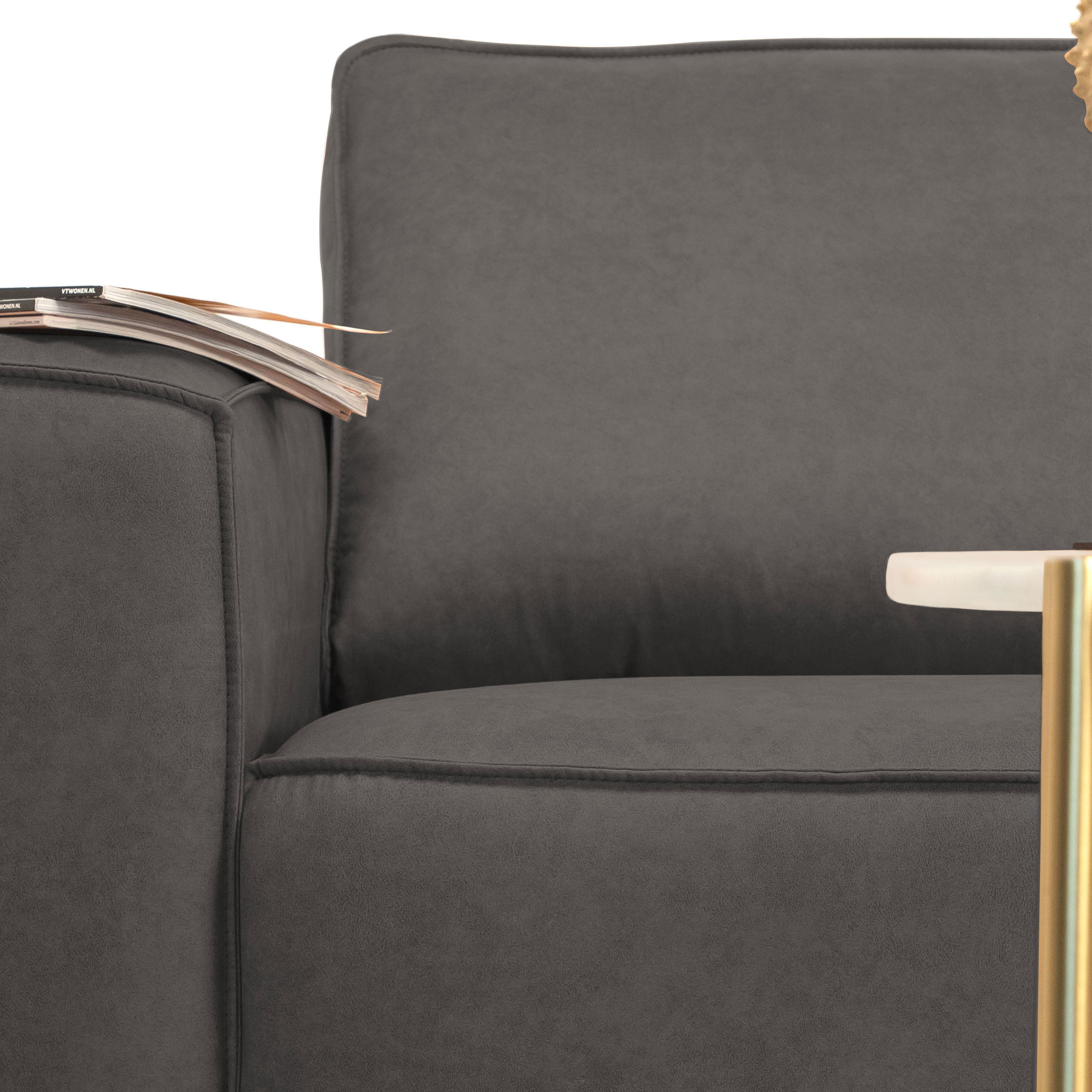 Sohome 4-zits Bank 'Stacie' kleur Antraciet