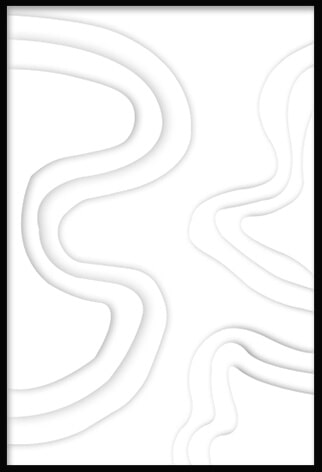 Wandkraft Stripes in sahara sand Reliëf met zwarte lijst, 98 x 148cm