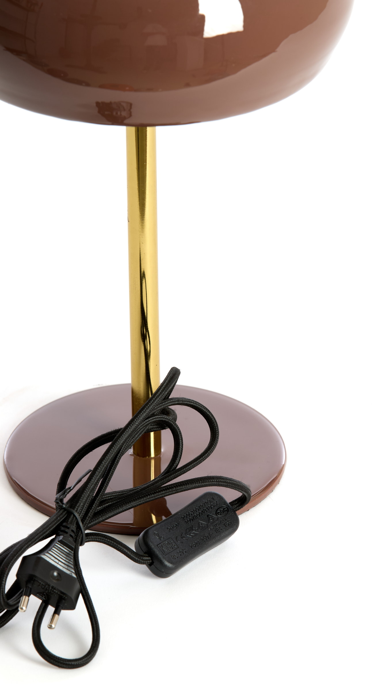 Light & Living Tafellamp 'Surin' 34cm, kleur Donkerbruin/Goud