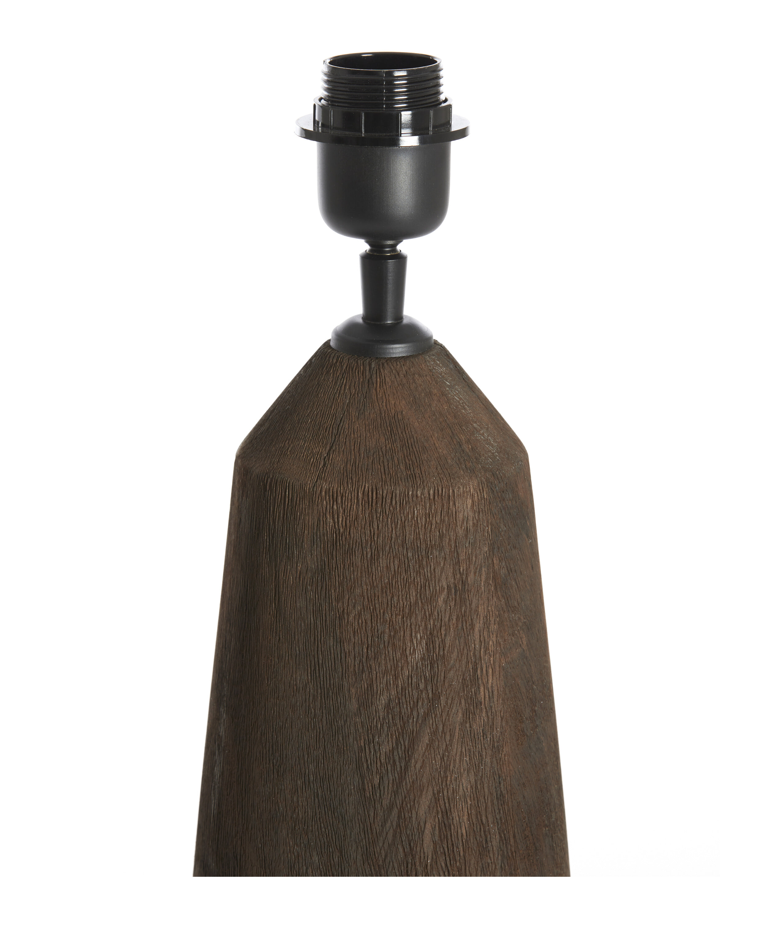 Light & Living Tafellamp 'Trapani' Mangohout, 35cm, kleur Mat Donkerbruin (excl. kap)