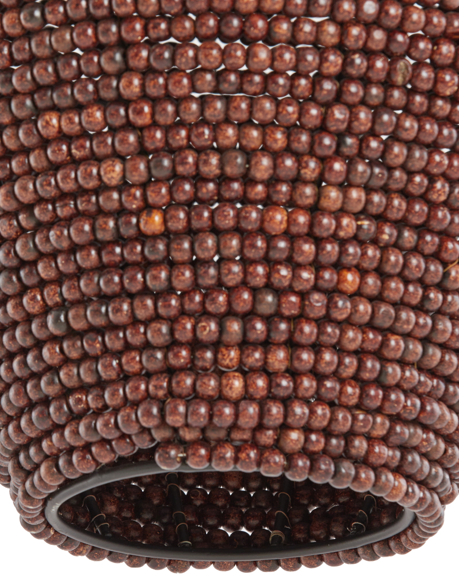 Light & Living Hanglamp 'Kalenga' Kralen, 28cm, kleur Donkerbruin