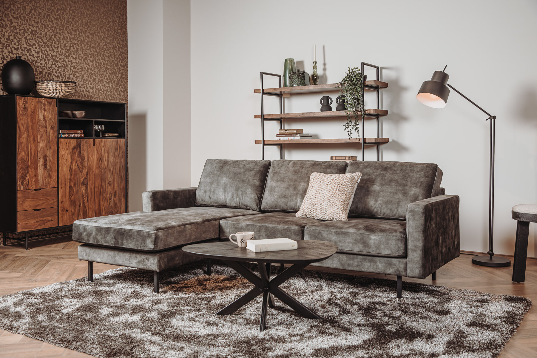 Tower Living Wandkast 'Taviano' Sheesham- en mangohout, 150 x 135cm