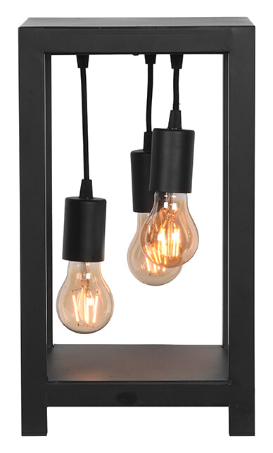 LABEL51 Tafellamp 'Dangle', Metaal, 3 lamps, kleur Zwart