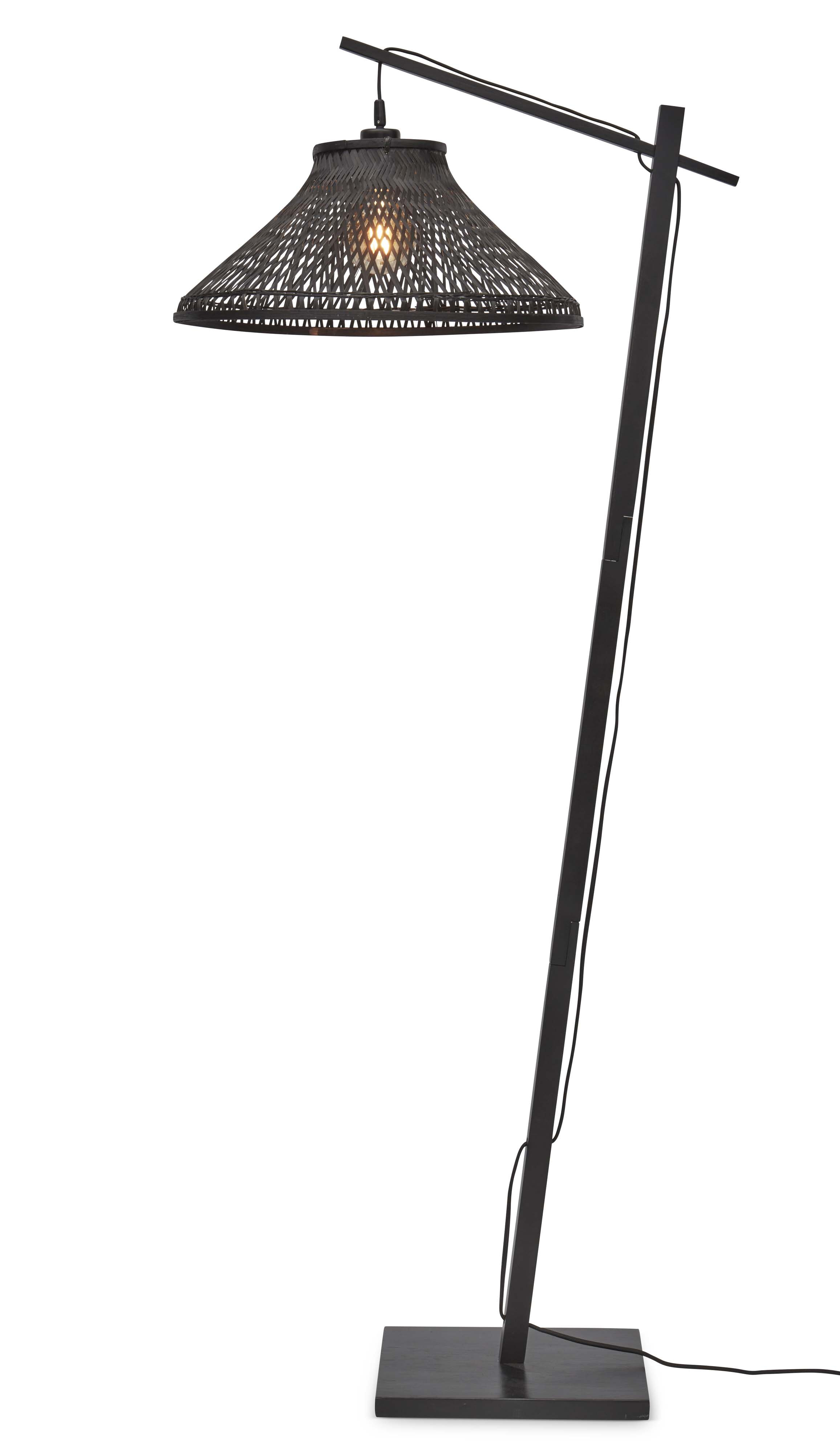 GOOD&MOJO Vloerlamp 'Tahiti' Bamboe, 150cm, kleur Zwart