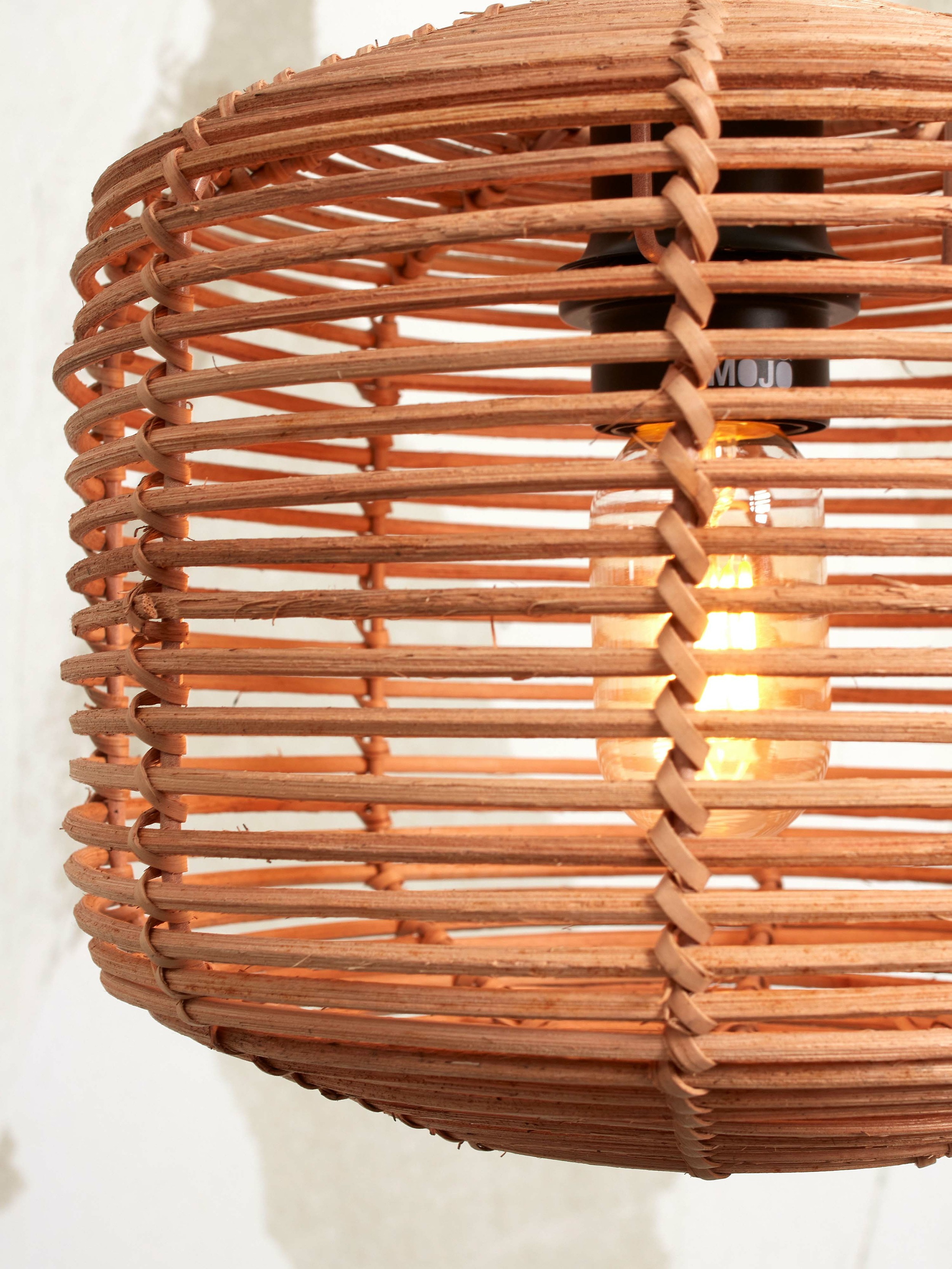 GOOD&MOJO Plafondlamp 'Tanami' Rotan, 25cm, kleur Naturel