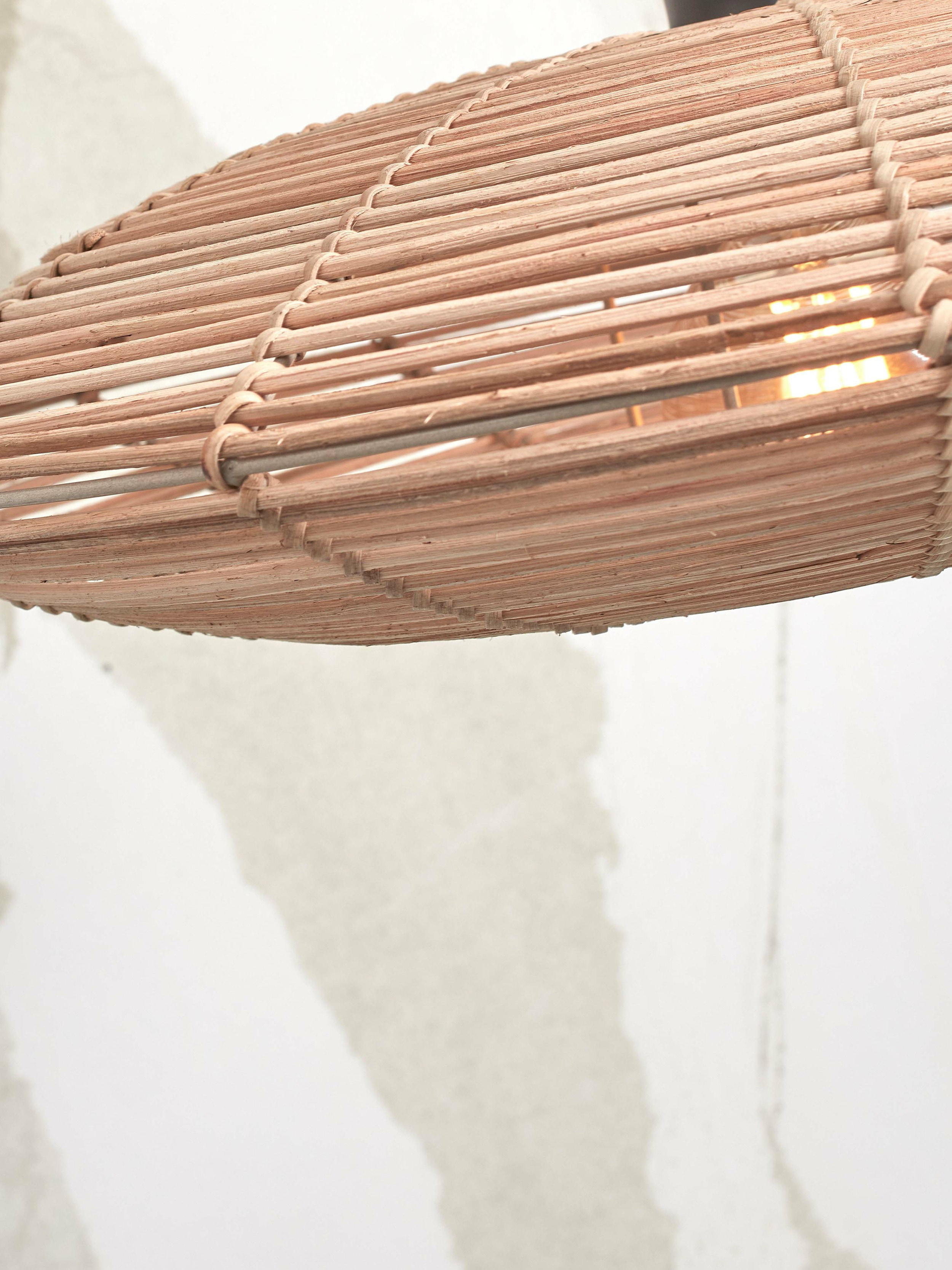 GOOD&MOJO Plafondlamp 'Tanami' Rotan, 40cm, kleur Naturel