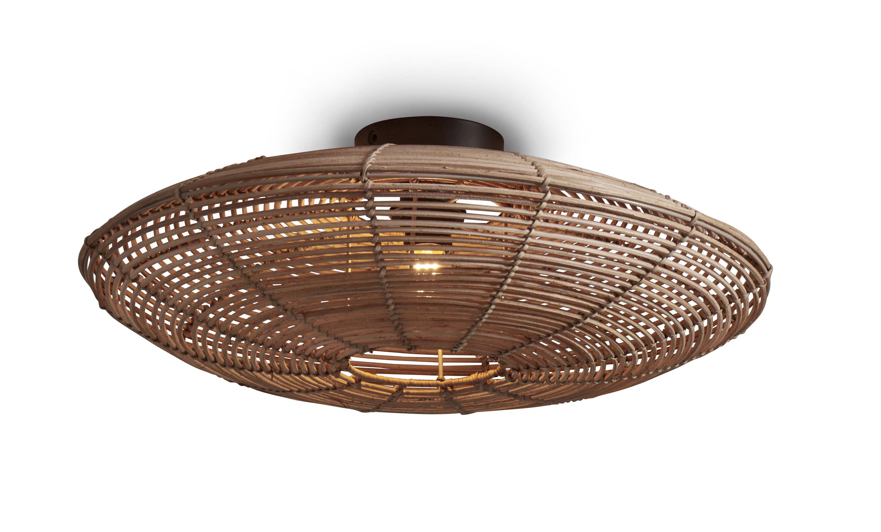 GOOD&MOJO Plafondlamp 'Tanami' Rotan, 55cm, kleur Naturel