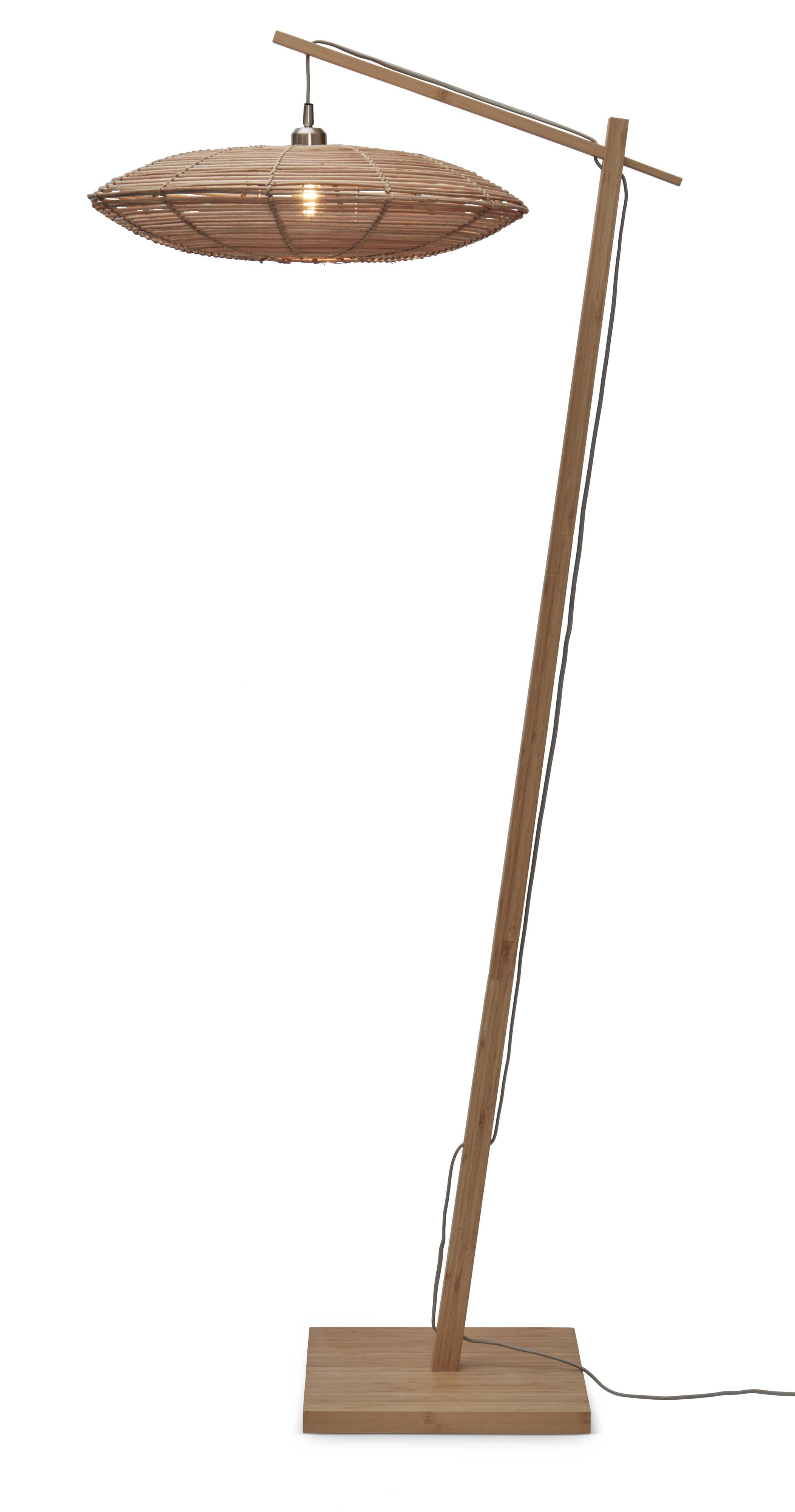 GOOD&MOJO Vloerlamp 'Tanami' Bamboe en rotan, 176cm, kleur Naturel