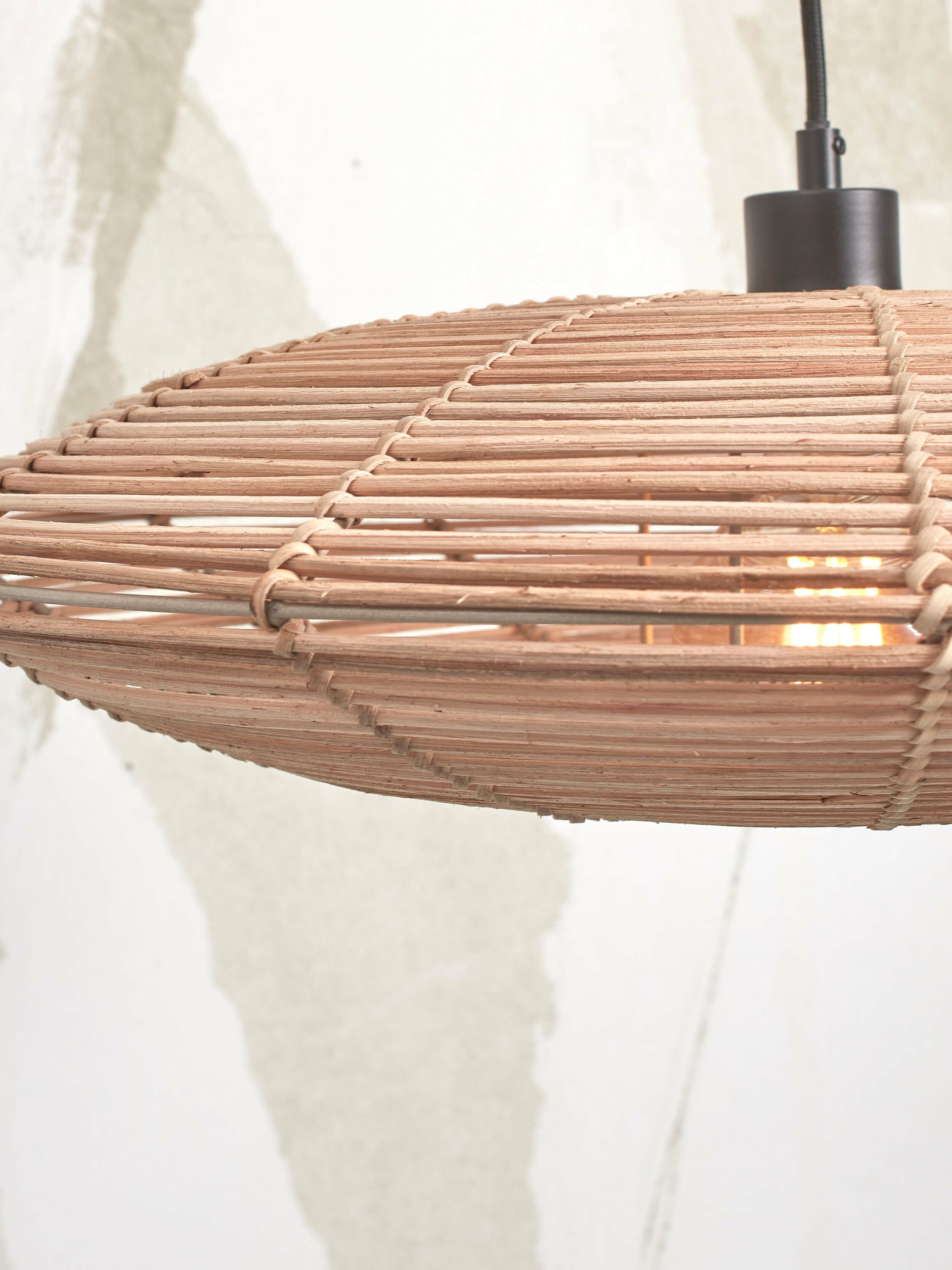 GOOD&MOJO Vloerlamp 'Tanami' Bamboe en rotan, 150cm, kleur Naturel