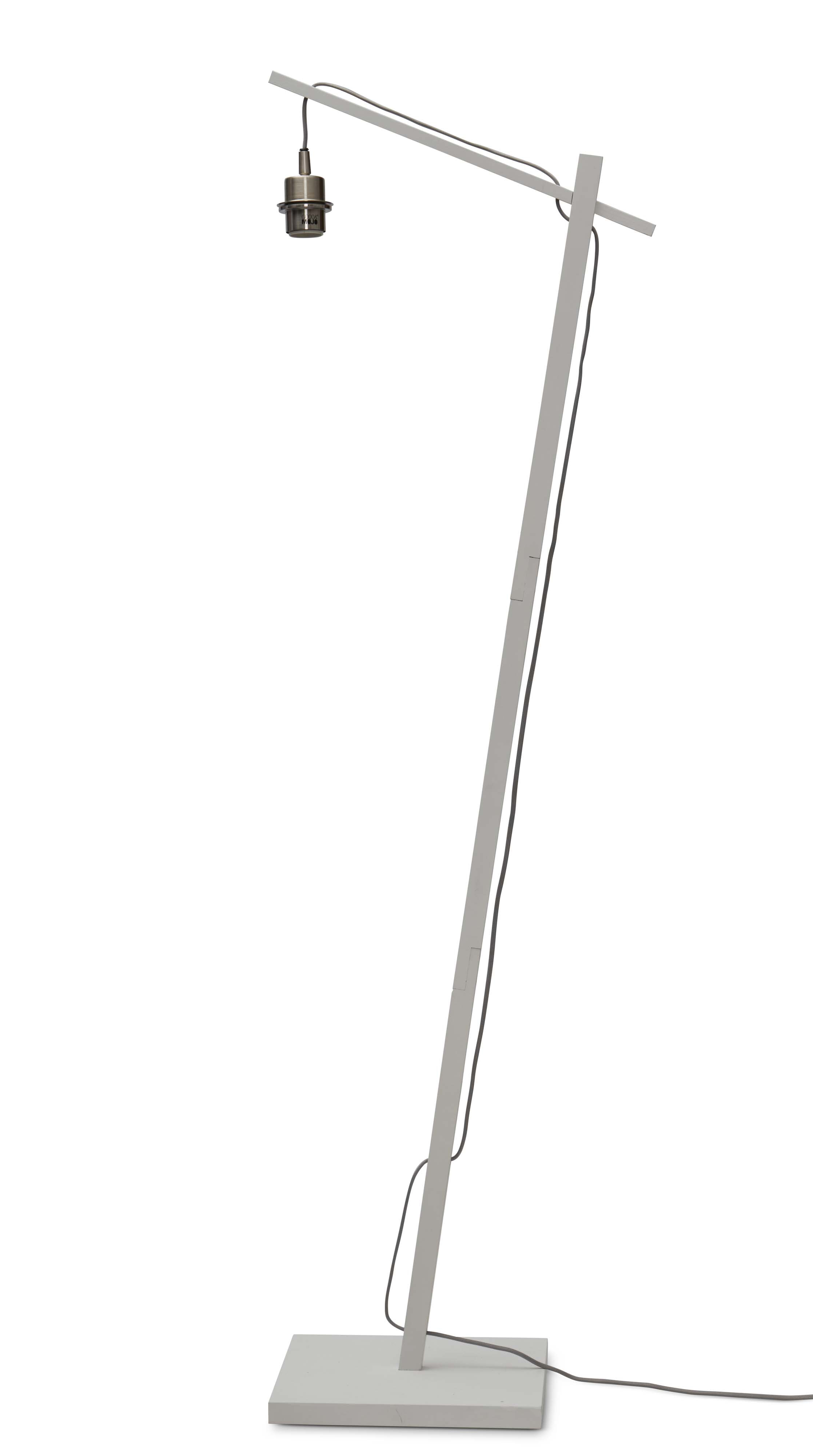 GOOD&MOJO Vloerlamp 'Tanami' Bamboe en rotan, 150cm, kleur Wit/Naturel