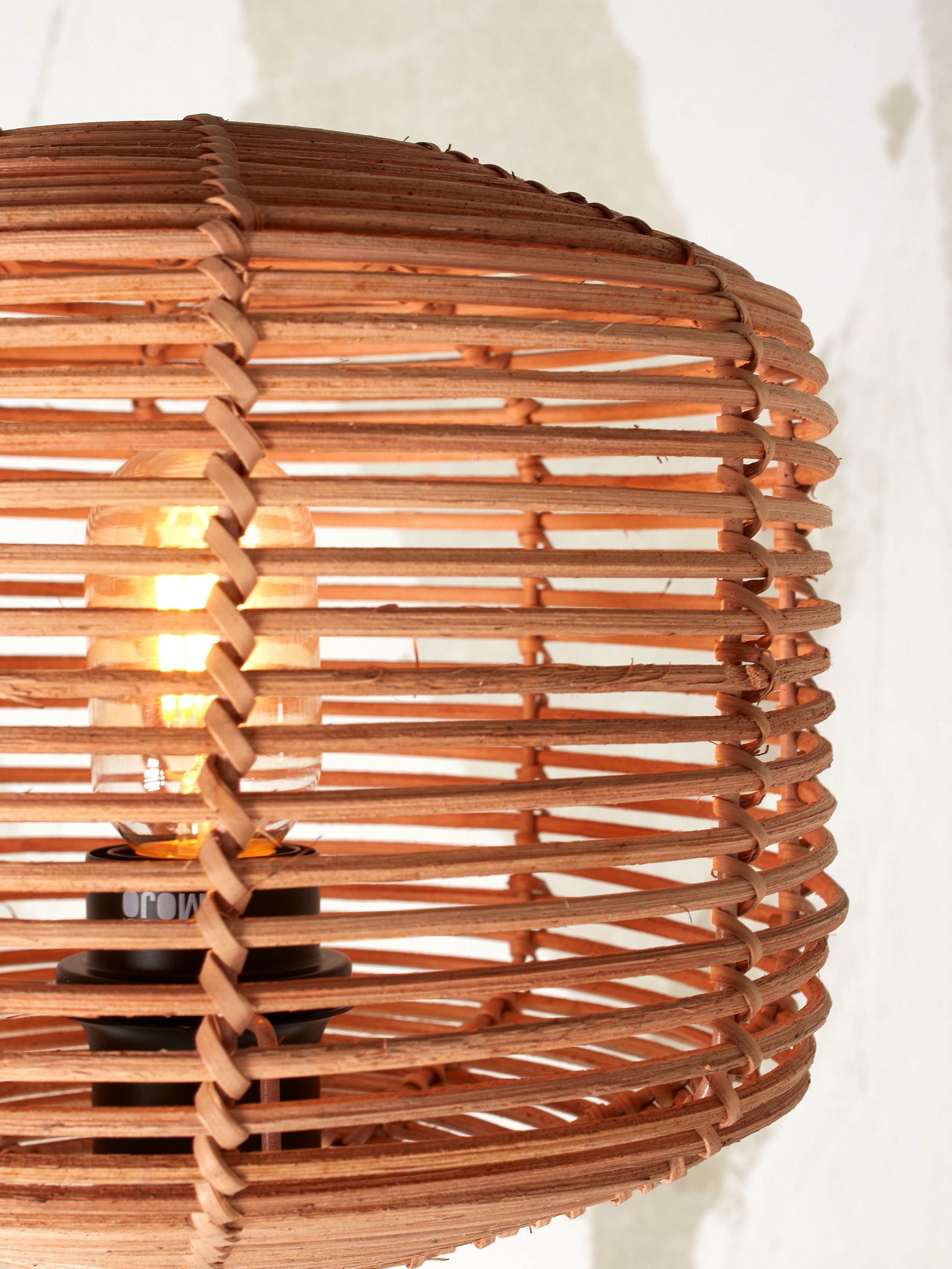 GOOD&MOJO Vloerlamp 'Tanami' Bamboe en rotan, 130cm, kleur Naturel