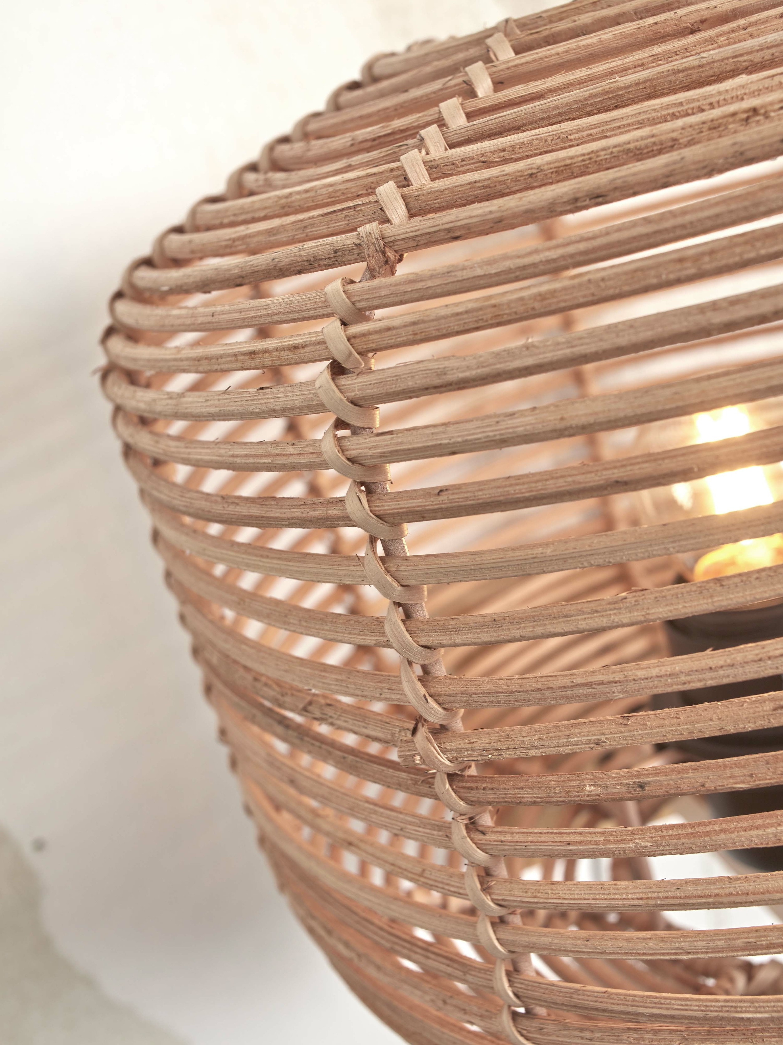 GOOD&MOJO Vloerlamp 'Tanami' Bamboe en rotan, 130cm, kleur Naturel