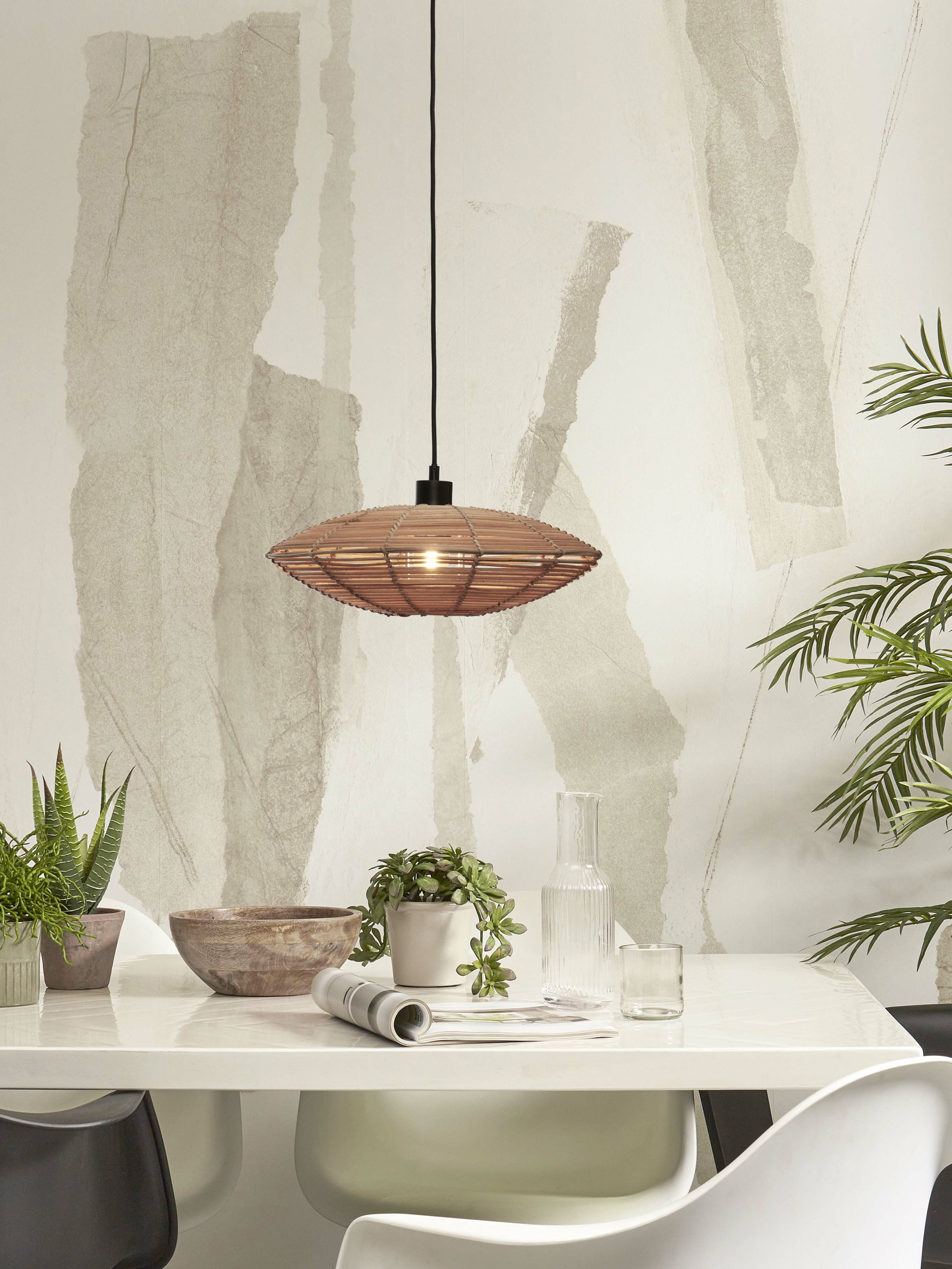 GOOD&MOJO Hanglamp 'Tanami' Rotan, 40cm, kleur Naturel