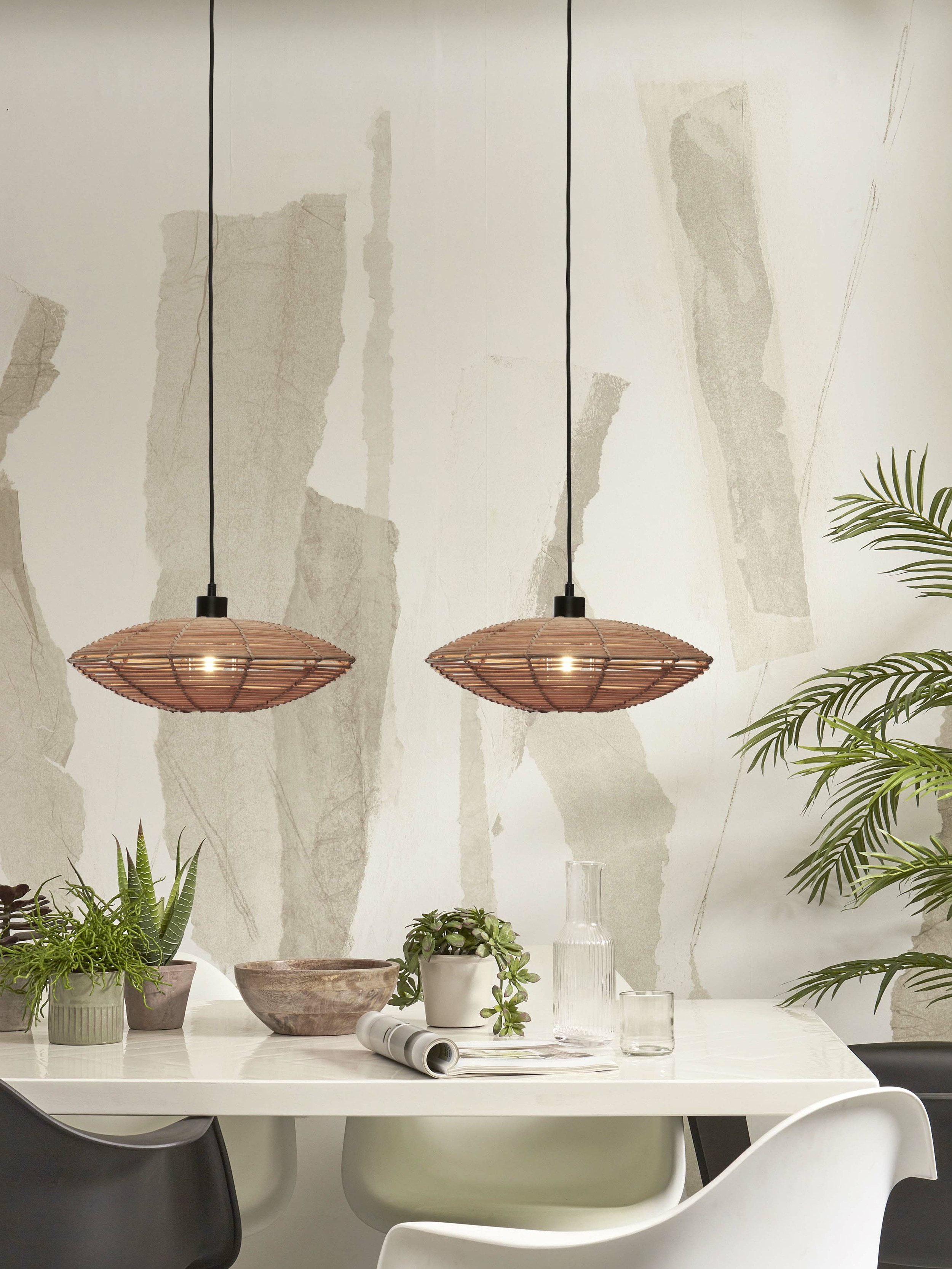 GOOD&MOJO Hanglamp 'Tanami' Rotan, 40cm, kleur Naturel