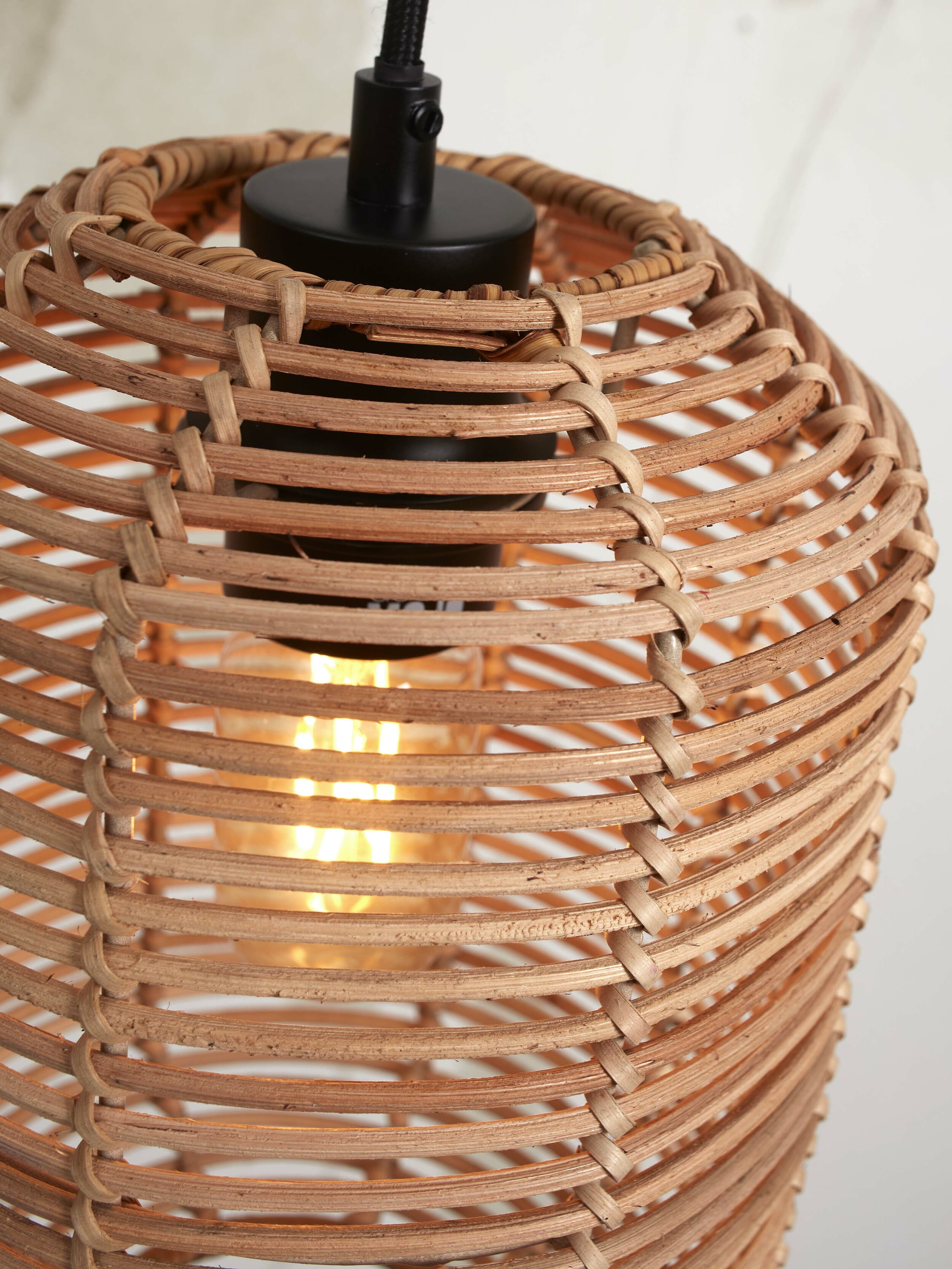 GOOD&MOJO Hanglamp 'Tanami' Rotan, 18cm, kleur Naturel