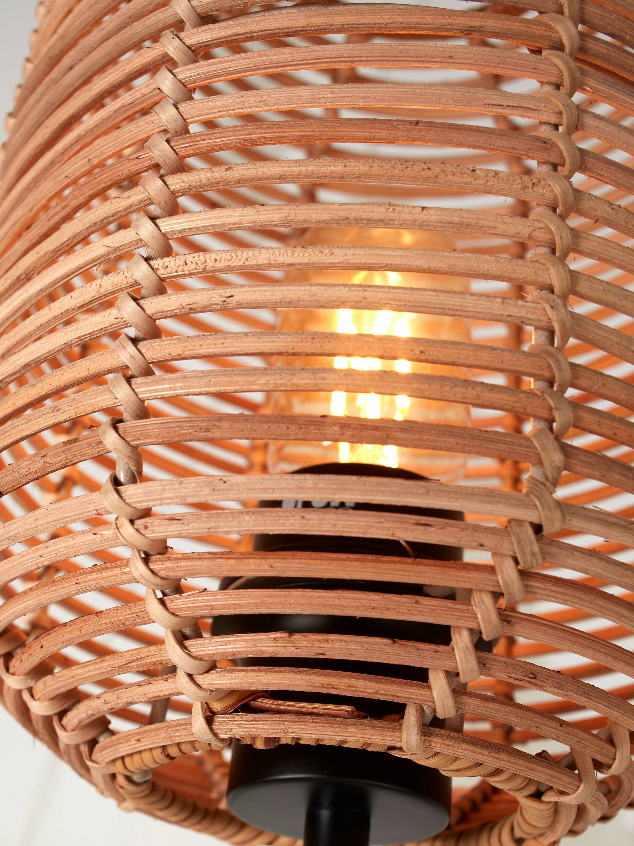 GOOD&MOJO Tafellamp 'Tanami' Bamboe en rotan, 45cm, kleur Naturel