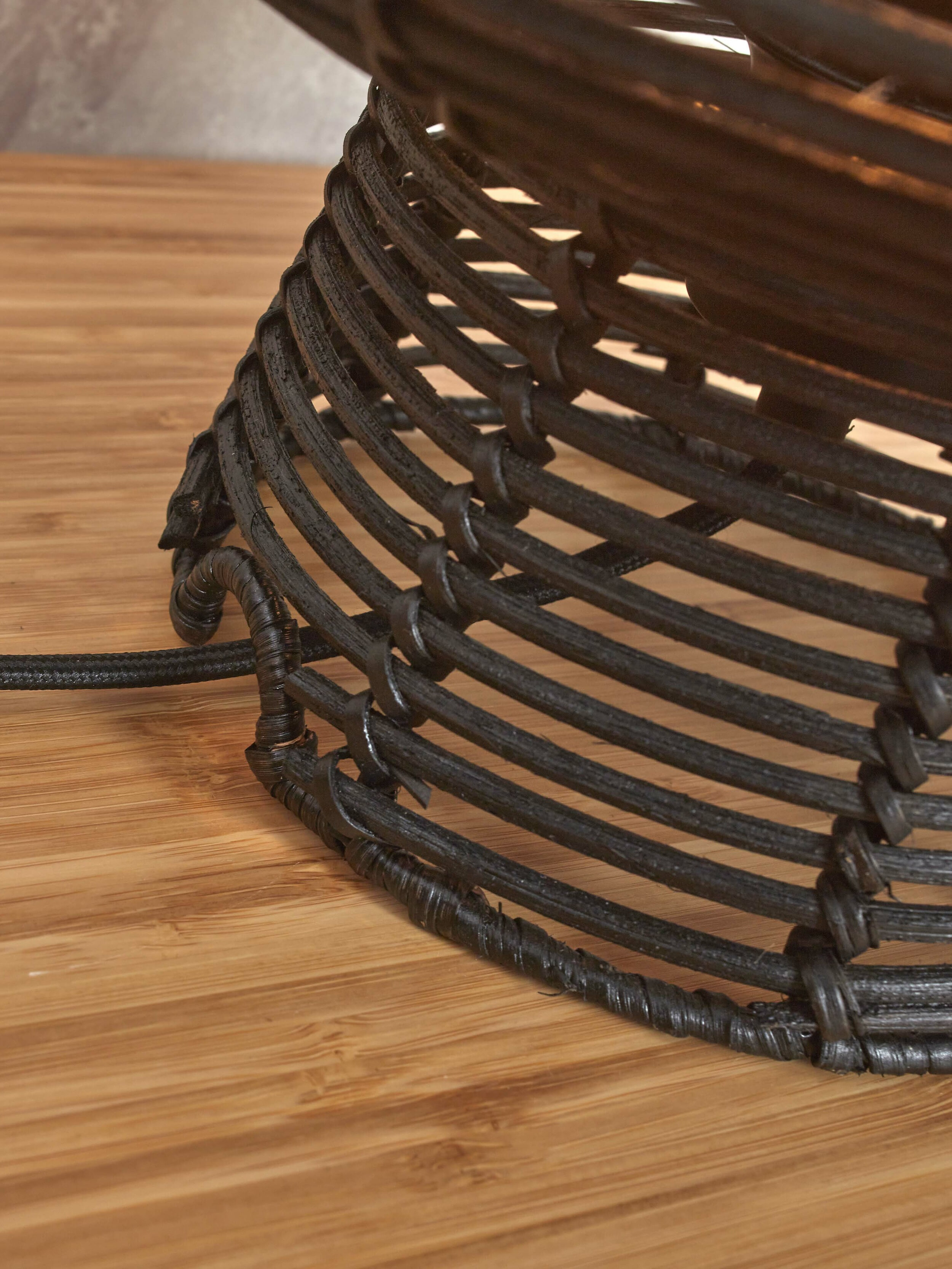 GOOD&MOJO Tafellamp 'Tanami' Rotan, 30cm, kleur Zwart