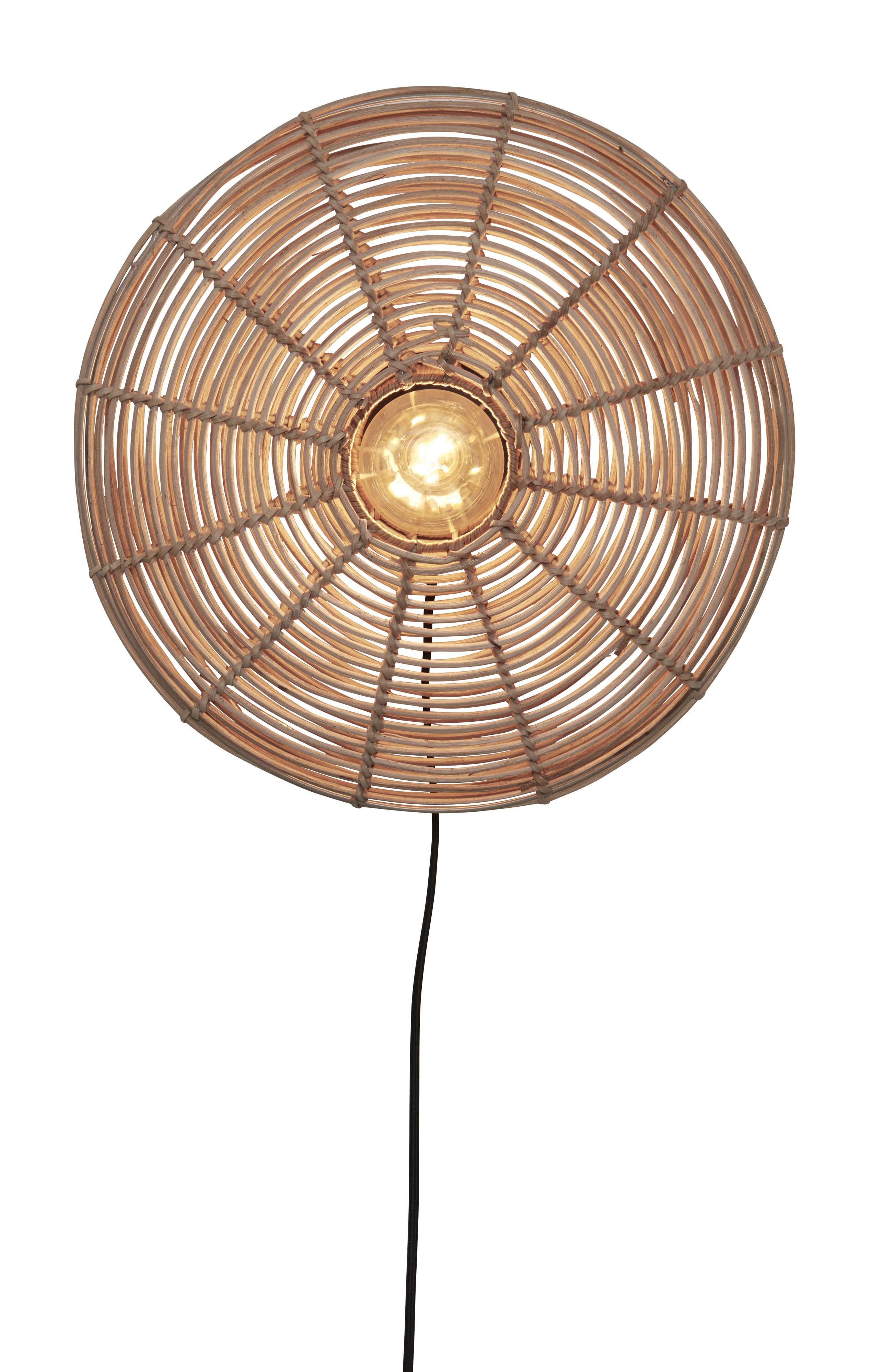 GOOD&MOJO Wandlamp 'Tanami' Rotan, 40cm, kleur Naturel