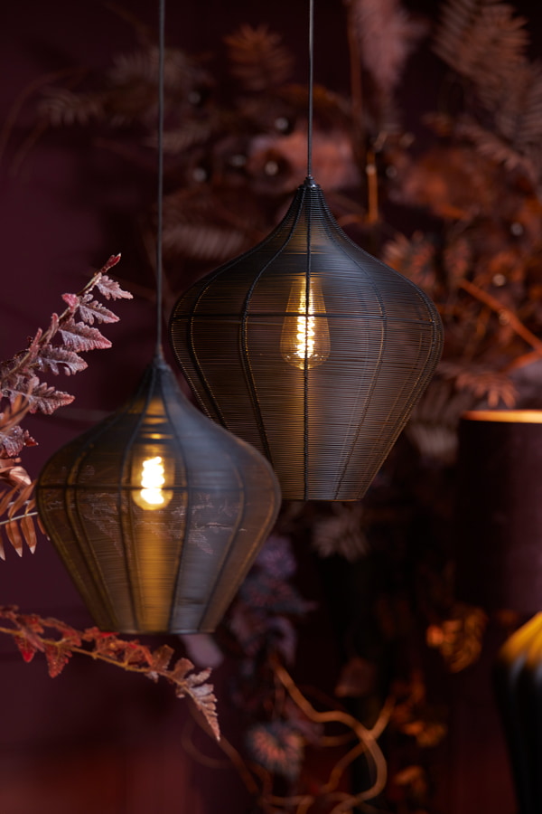 Light & Living Hanglamp 'Alvaro' 27cm, mat zwart