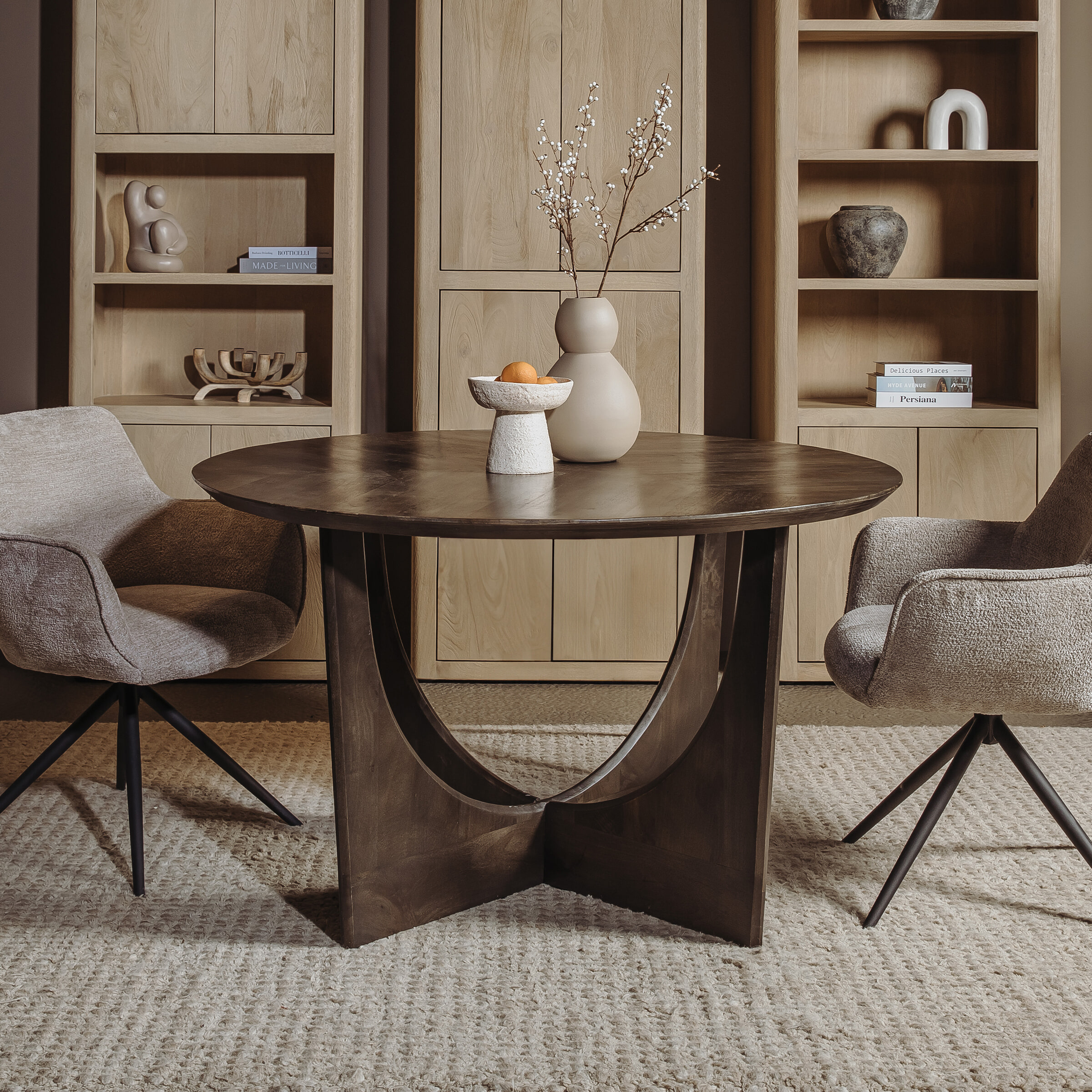 Tower Living Ronde Eettafel 'Fermo' Mangohout, 130cm