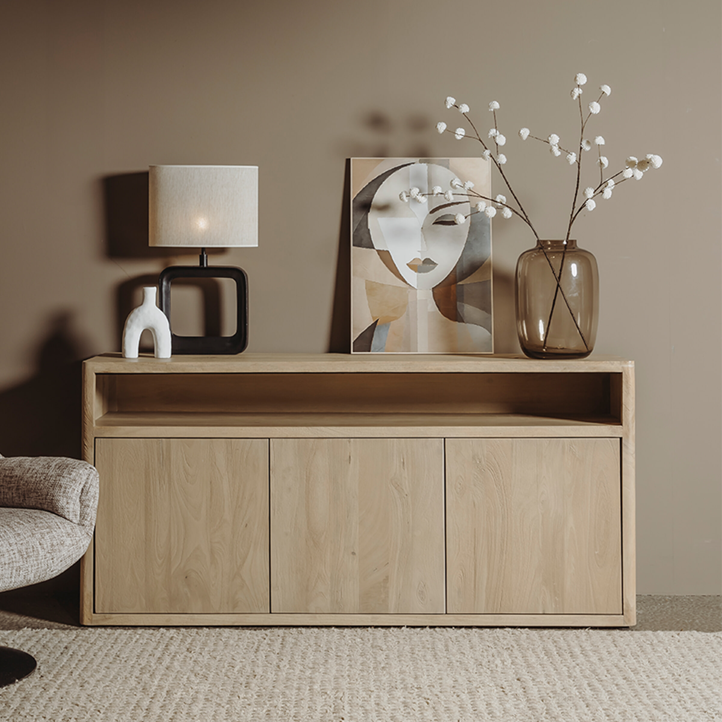 Tower Living Dressoir 'Tenna' Mangohout, 180cm