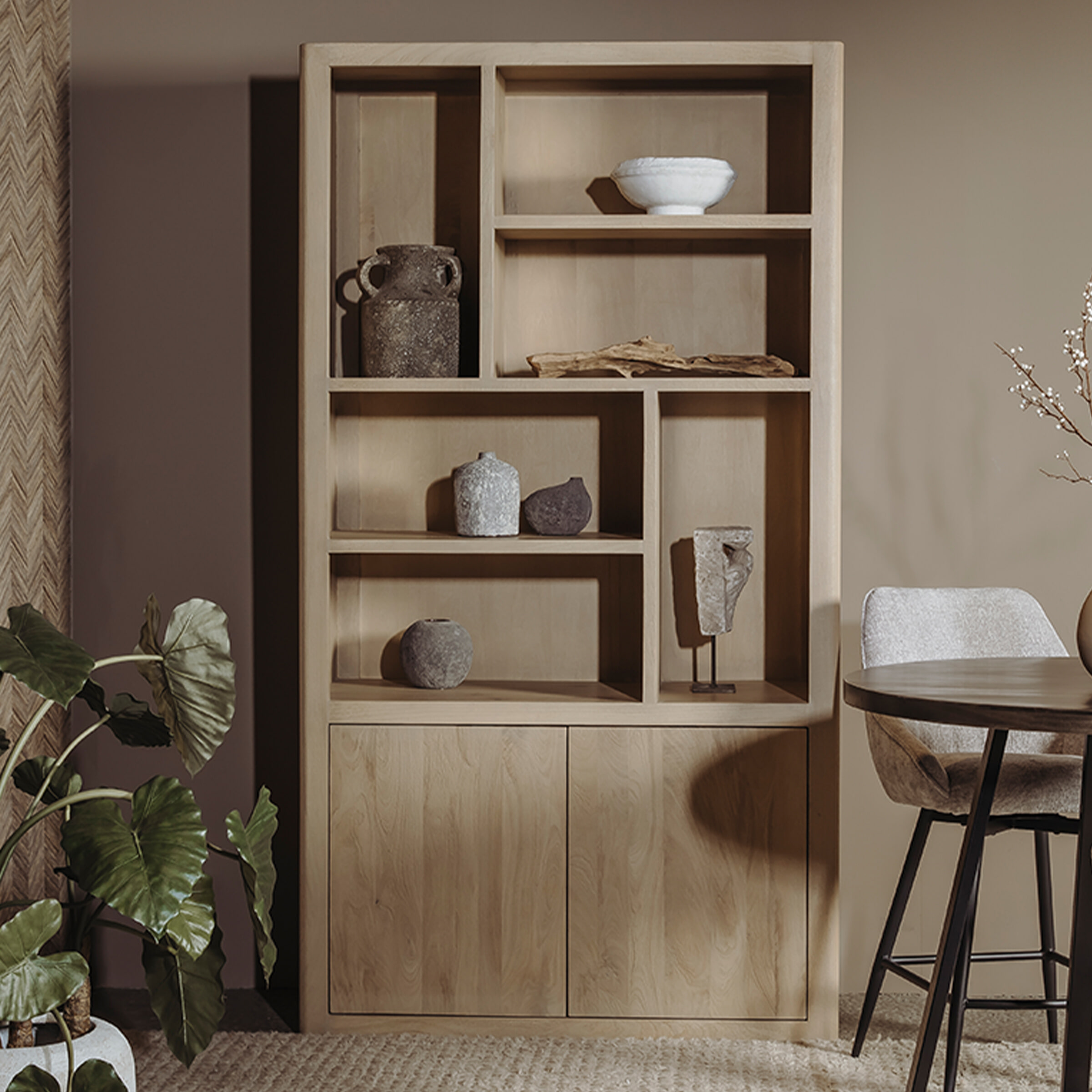 Tower Living Boekenkast 'Tenna' Mangohout, 220 x 120cm