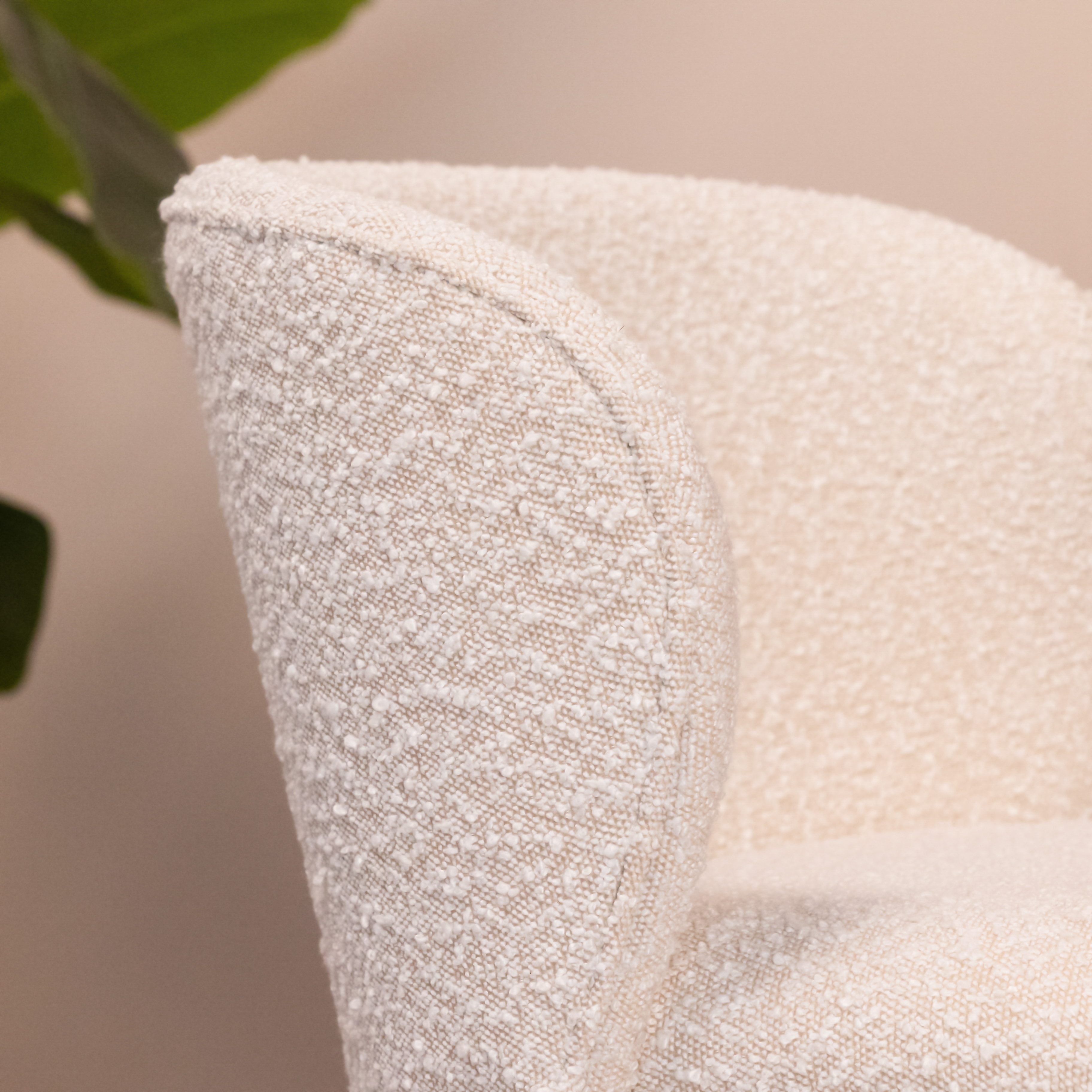 Light & Living Eetkamerstoel 'Elyna' Bouclé, kleur Crème