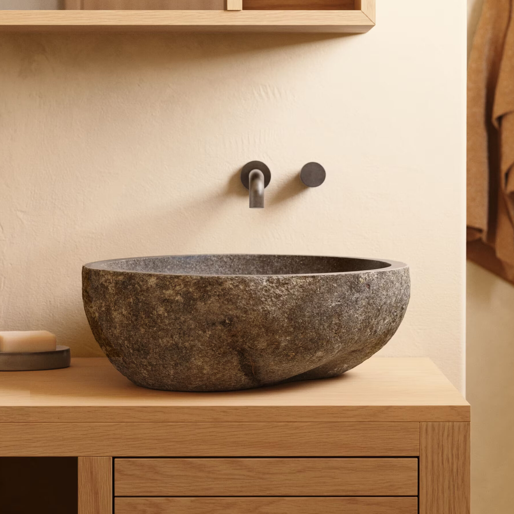 Kave Home Waskom 'Tetsu' Steen, 40cm