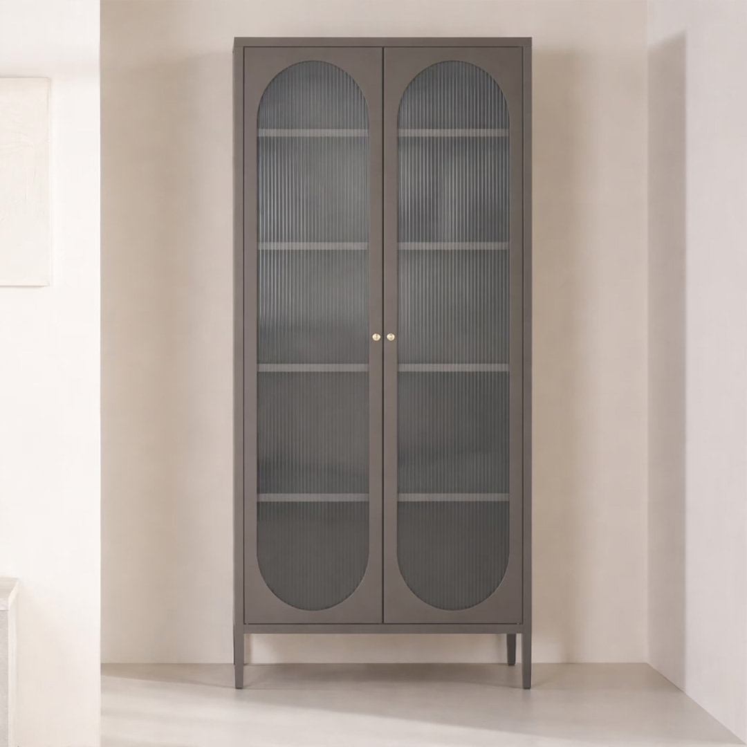 Nohr Vitrinekast Tilla 80 x 180cm - Bruin