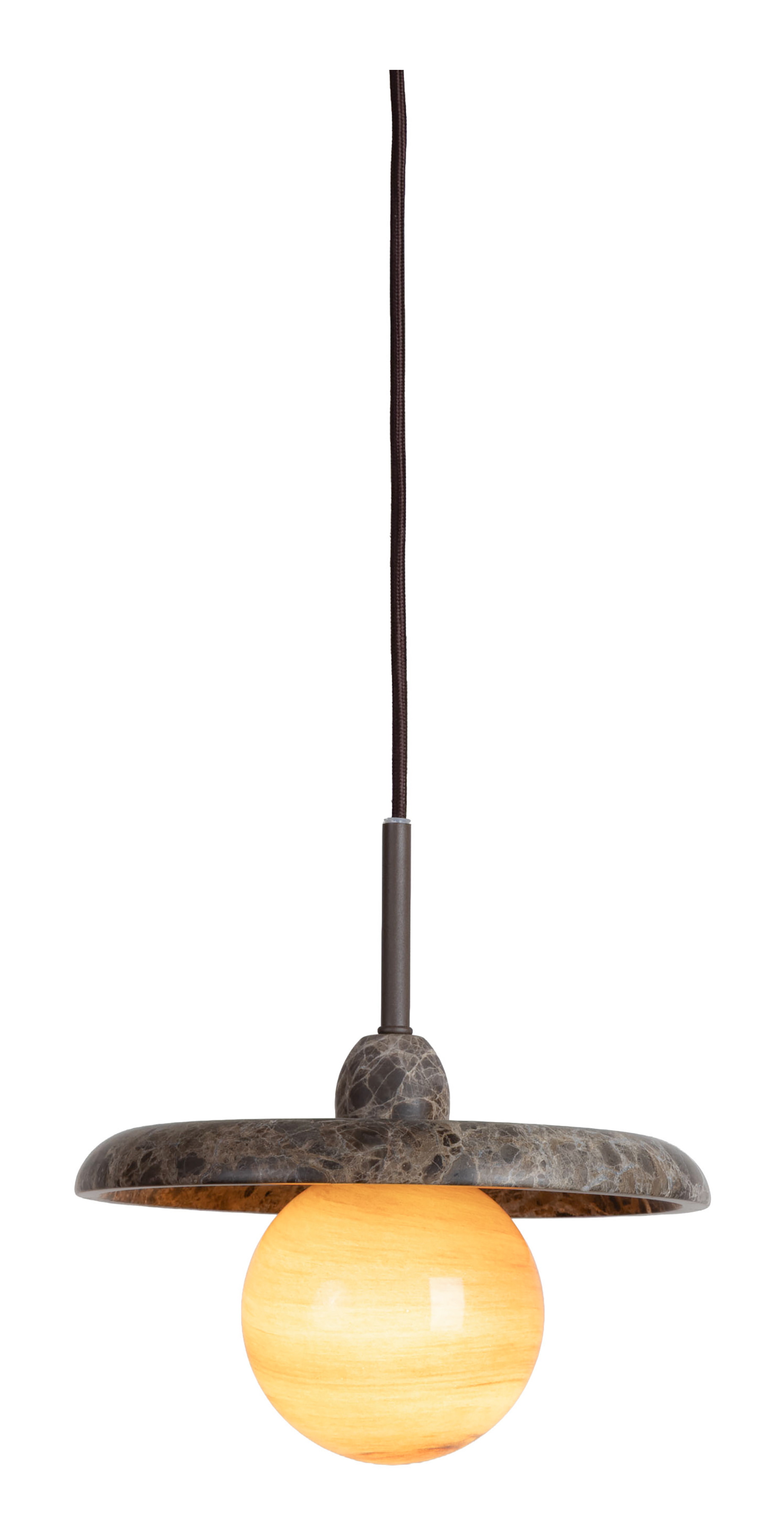 its about RoMi Hanglamp Tivoli Marmer, Ø25cm - Bruin - Rond