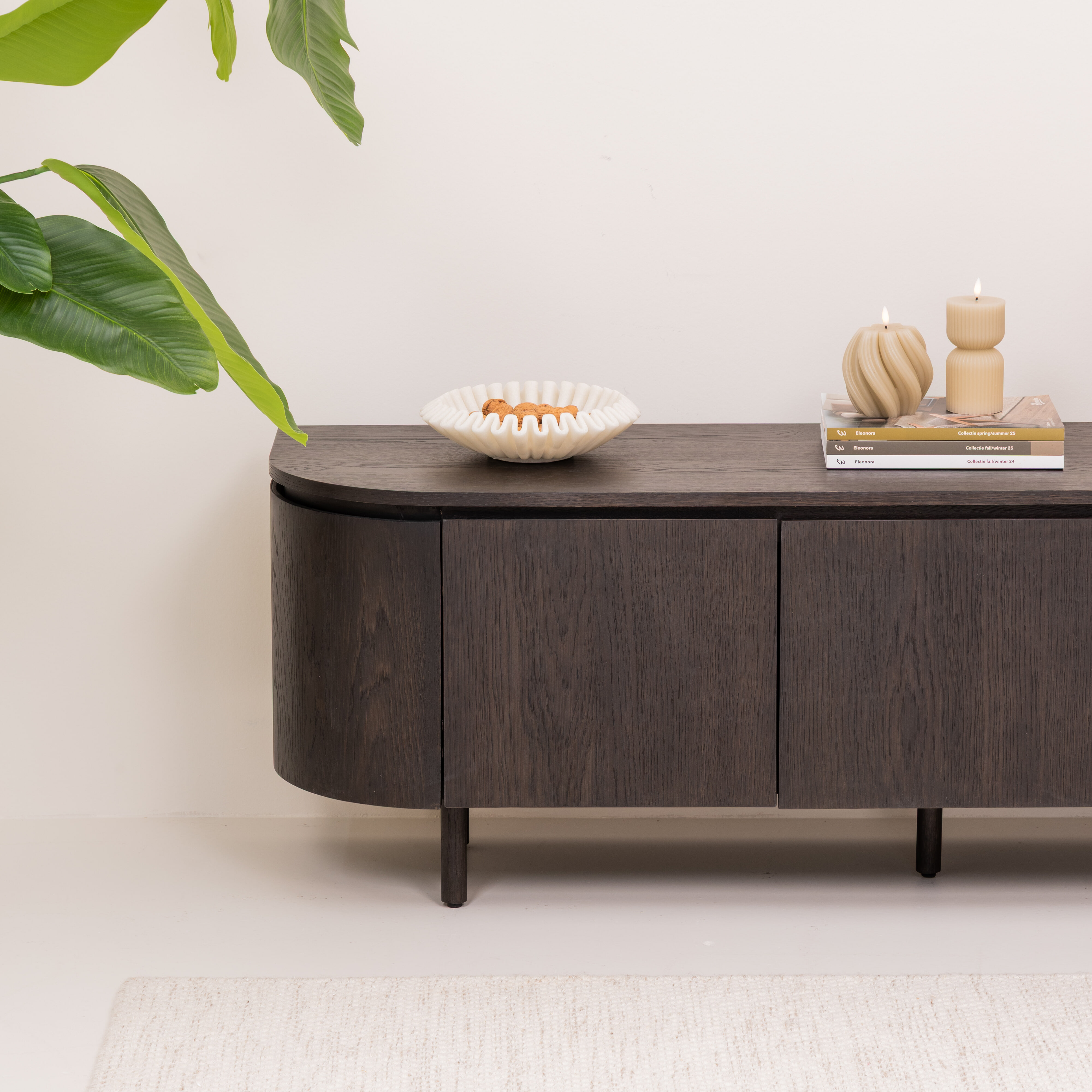Livingfurn TV-meubel 'Tobago' Eiken, 210cm, kleur Espresso