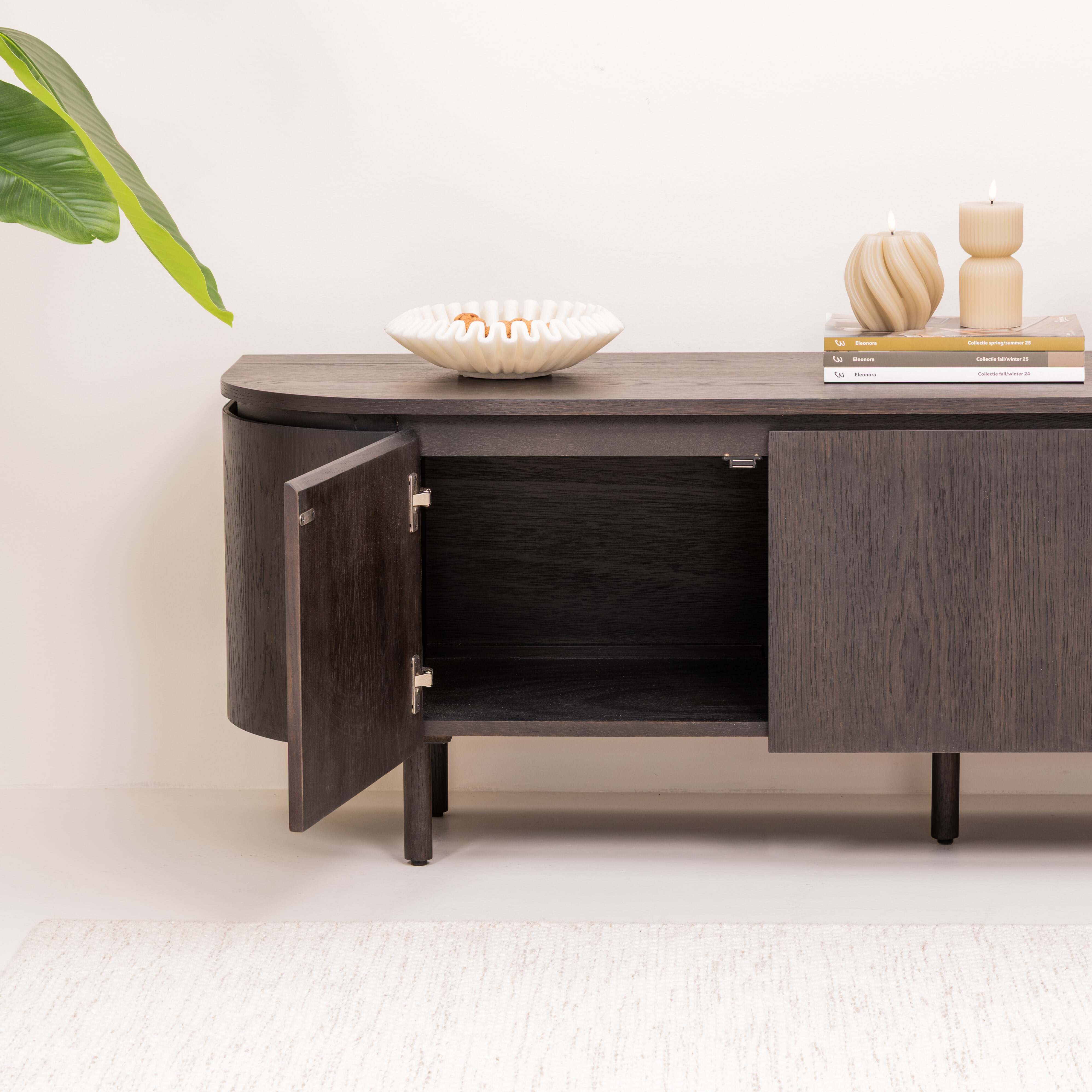 Livingfurn TV-meubel 'Tobago' Eiken, 210cm, kleur Espresso