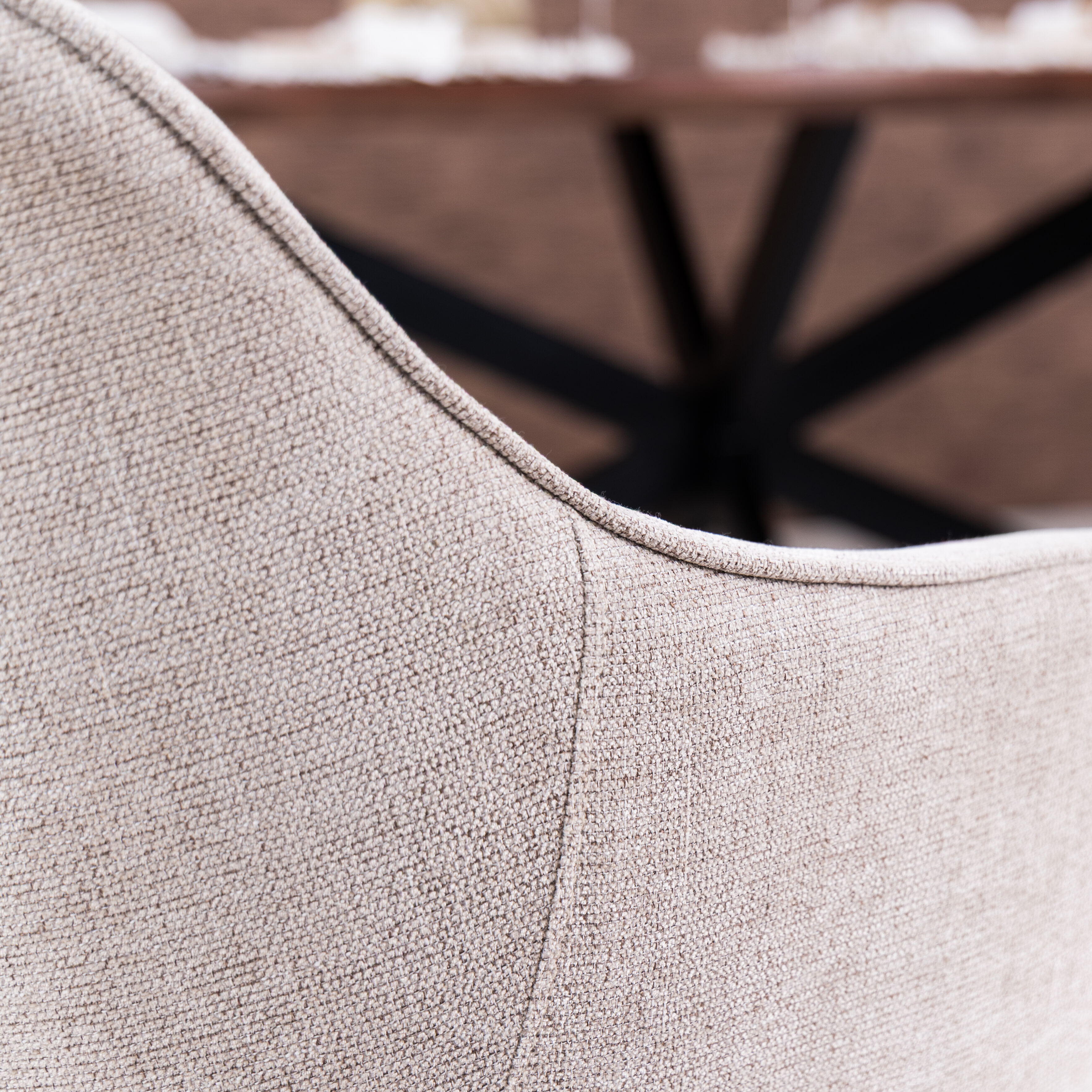 Sohome Draaibare Eetkamerstoel 'Toby' Stof met handgreep, kleur Beige